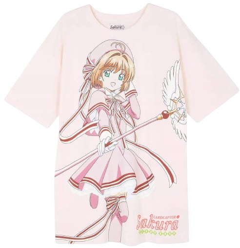 Košile Cardcaptor Sakura Noční Košile Manga Anime 100% Bavlna XL