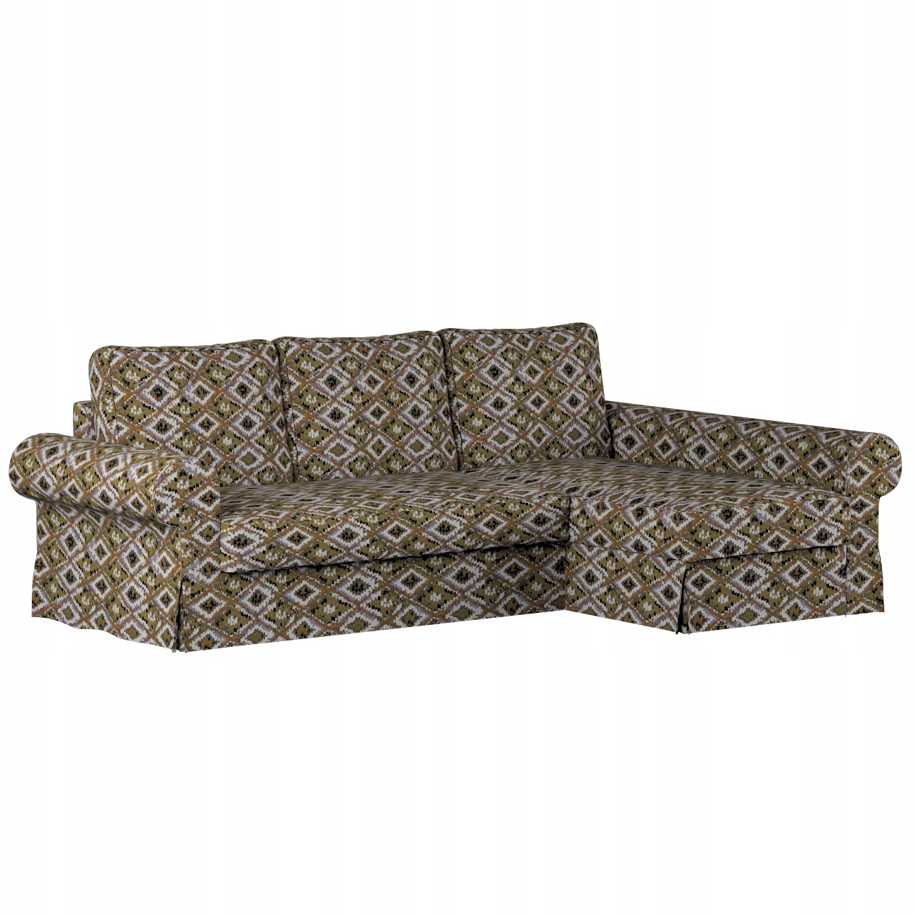 Potah na rozkládací pohovku Backabro s lehátkem Ikea oranžový