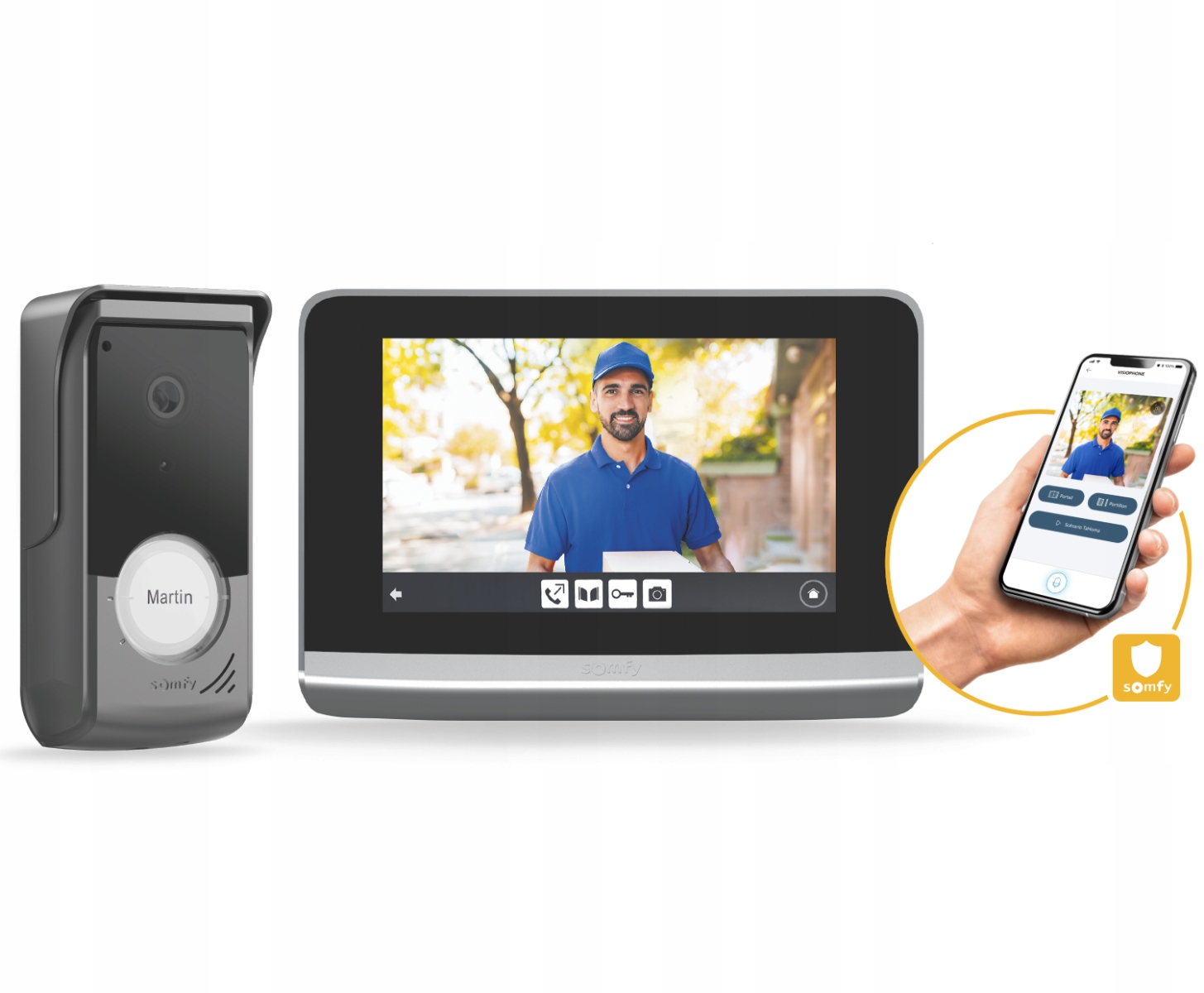 Somfy wideodomofon V500 WiFi wideo domofon videofon connect Rts