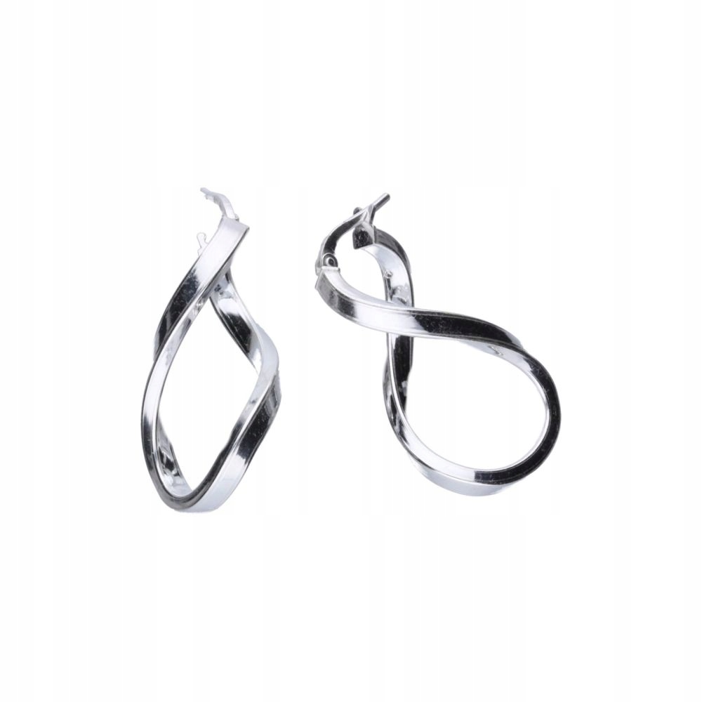 Stříbrné náušnice 925 nekonečna 3.93 g prostorové spirálové jako dárek