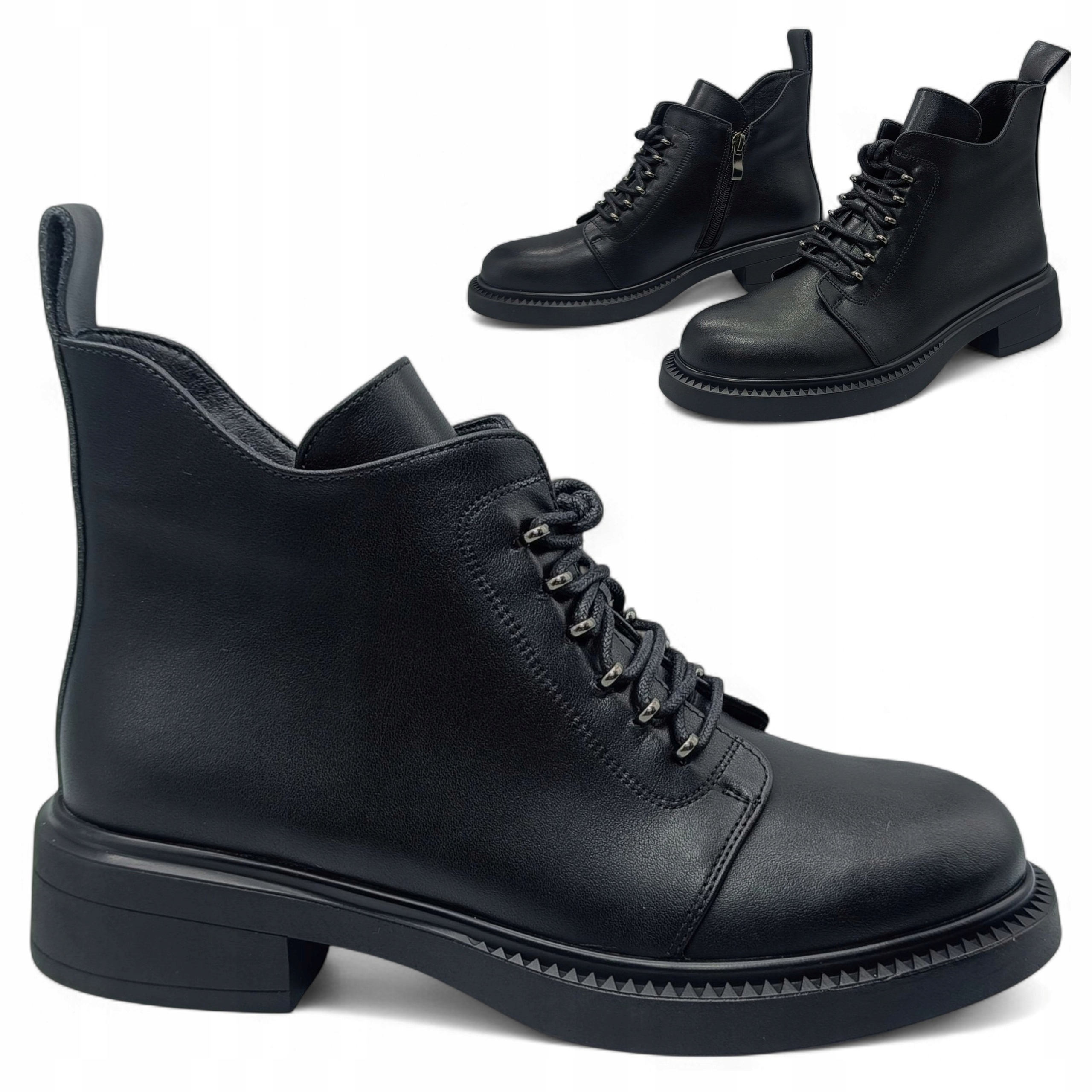 38 Dámské podzimní boty Z Přírodní Kůže Ploché zateplené boty Gino