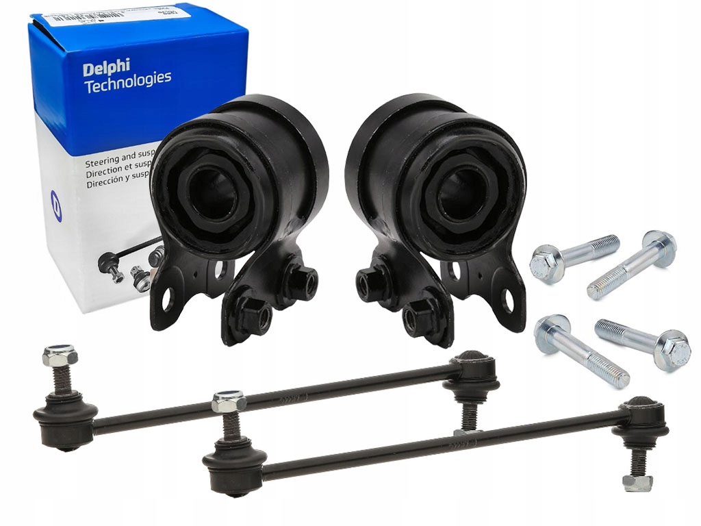 2 x Delphi TULEJE + ŁĄCZNIKI PRZÓD FOCUS MK2 CMAX