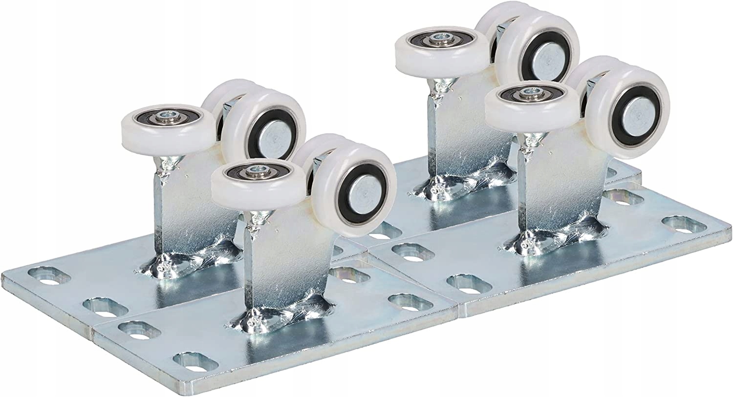 4X WÓZEK 3-ROLKOWY BRAMOWY FI 25 STAŁY ROLKI BRAM