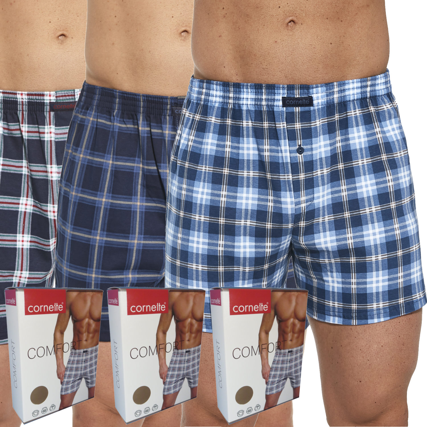 

Cornette bokserki Comfort luźne szorty 3 pak 3 szt