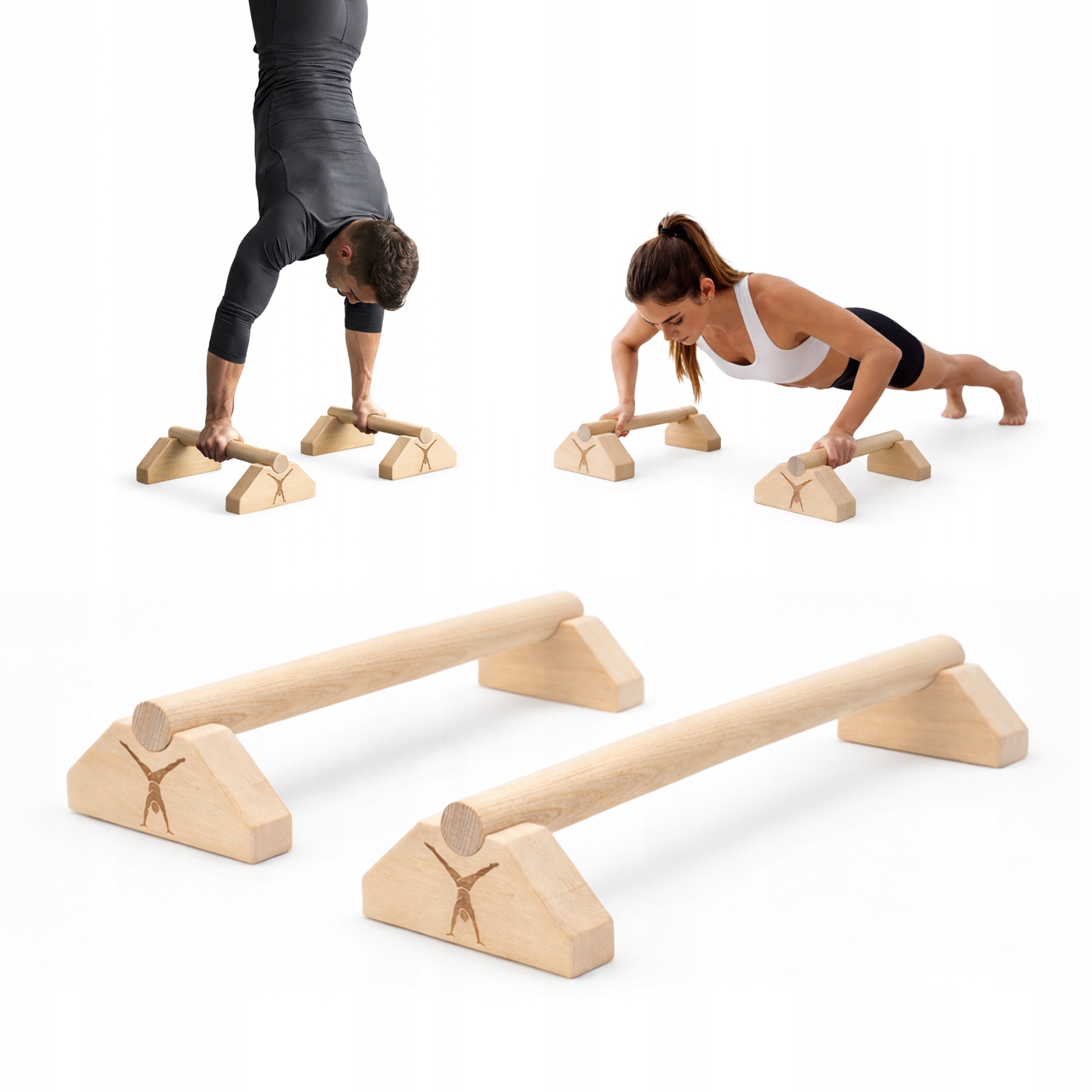 Paraletky na cvičení, kalistenika, protiskluzové madla na kliky