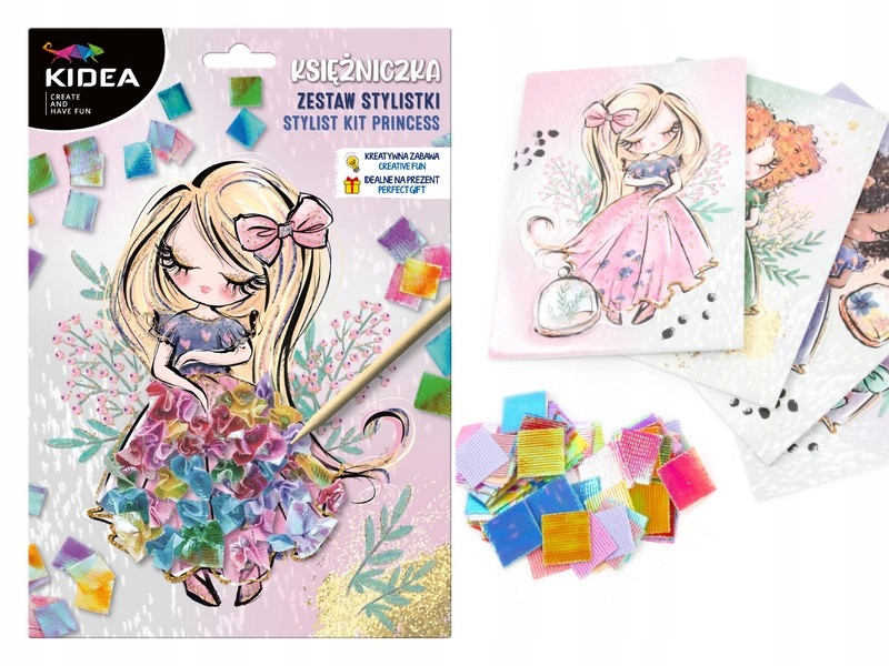 KSIĘŻNICZKA ZESTAW STYLISTKI świat mody zabawa kreatywna dla dziewczynki