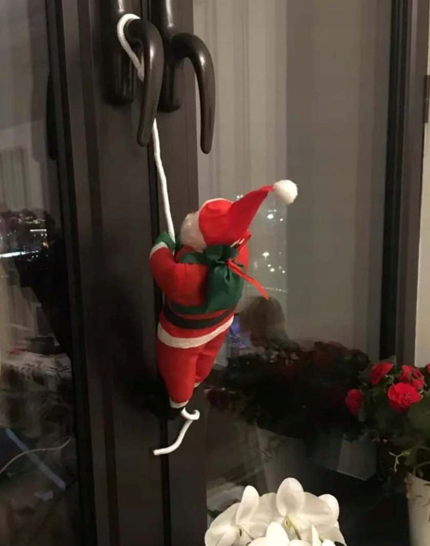 MIKOŁAJ WCHODZĄCY WSPINAJĄCY LINIE FIGURKA OZDOBA DEKORACJA ŚWIĄTECZNA100cm Kod producenta ŚWIĘTY GWIAZDOR DRABINA WĄŻ WITRYNA DOM SKLEP