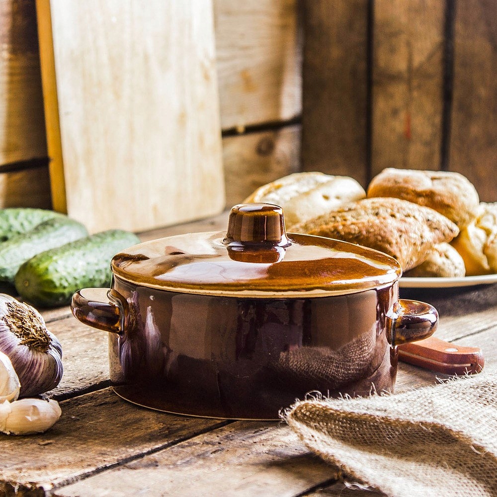 KAMIONKOWY POJEMNIK na ŻYWNOŚĆ na SMALEC 0,9 L K3 Kolor brązowy