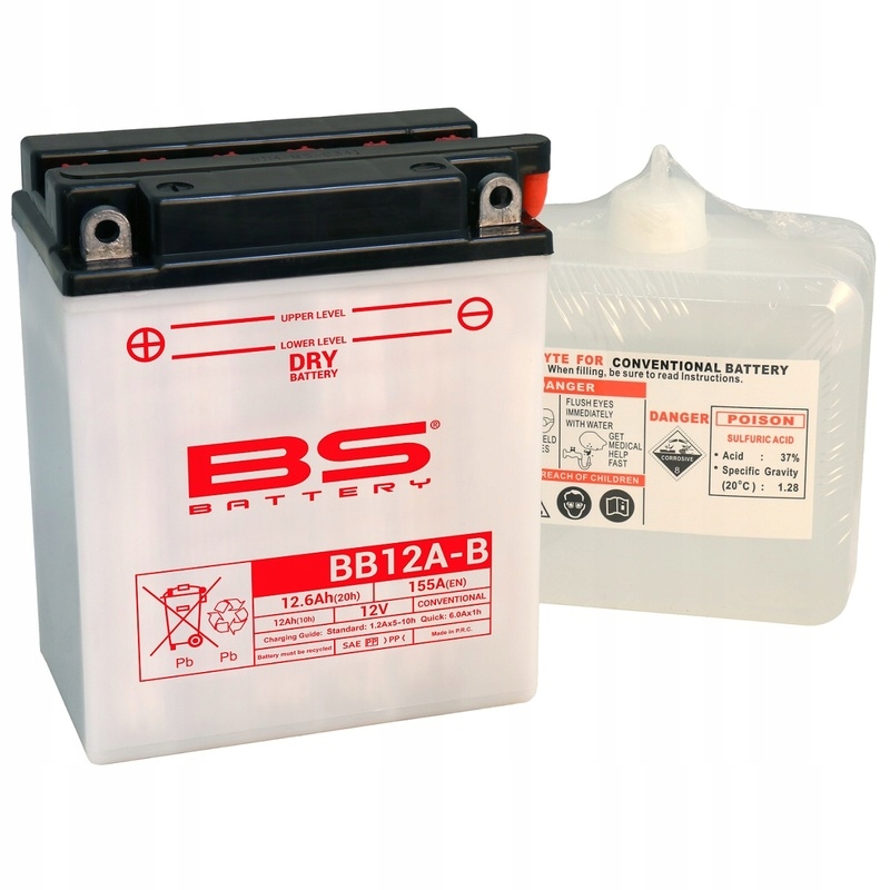 Bs Battery Vysoce výkonná baterie s kyselinou BB12A-B 310562