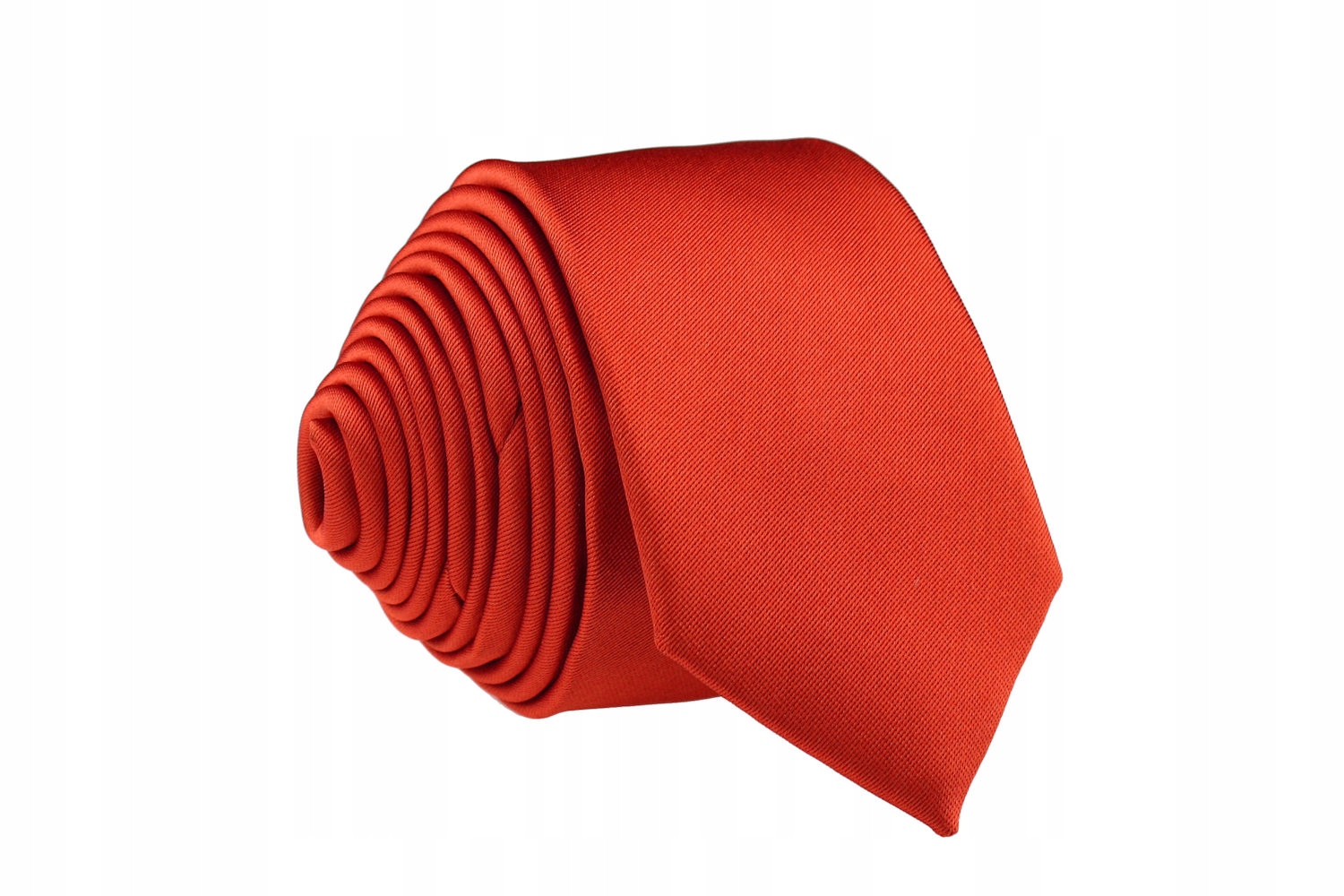 KRAWAT WĄSKI ŚLEDŹ SLIM 5 cm kolor CEGLASTY