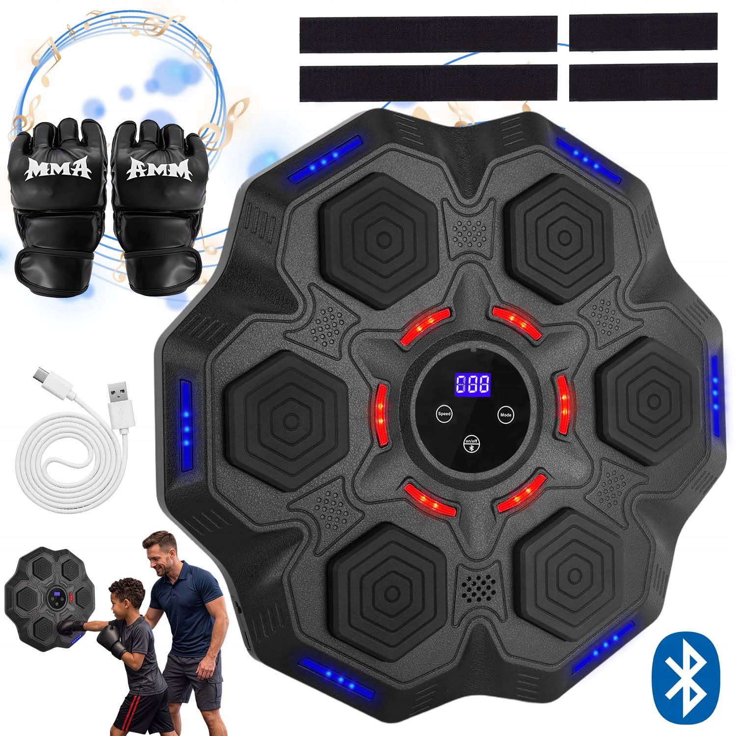 Boxerský Štít, Interaktivní Boxovací Stroj, Tréninková Bluetooth Hudba
