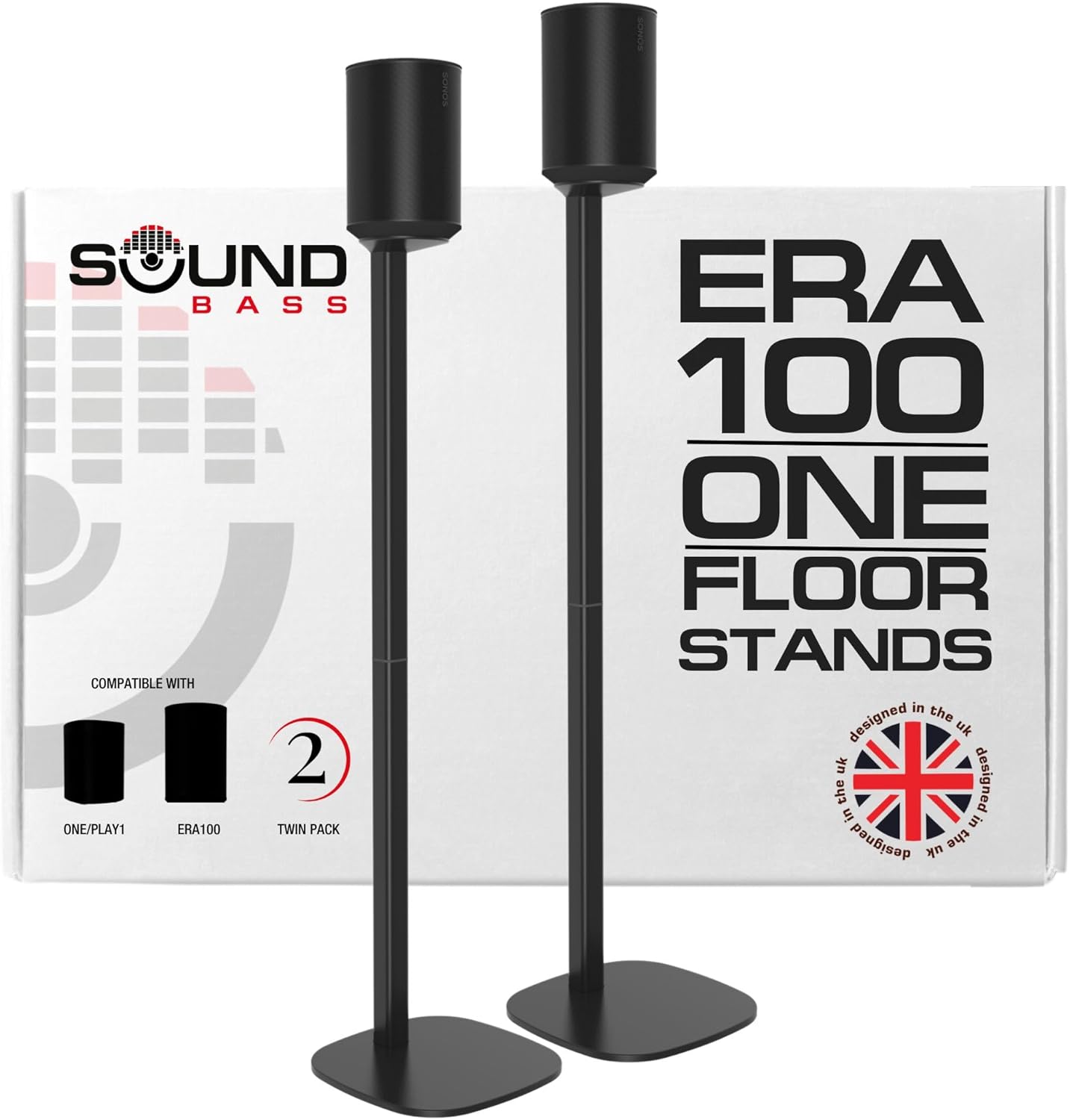 Stojaki podłogowe do Sonos Era 100 One – zestaw 2 sztuki Sound Bass