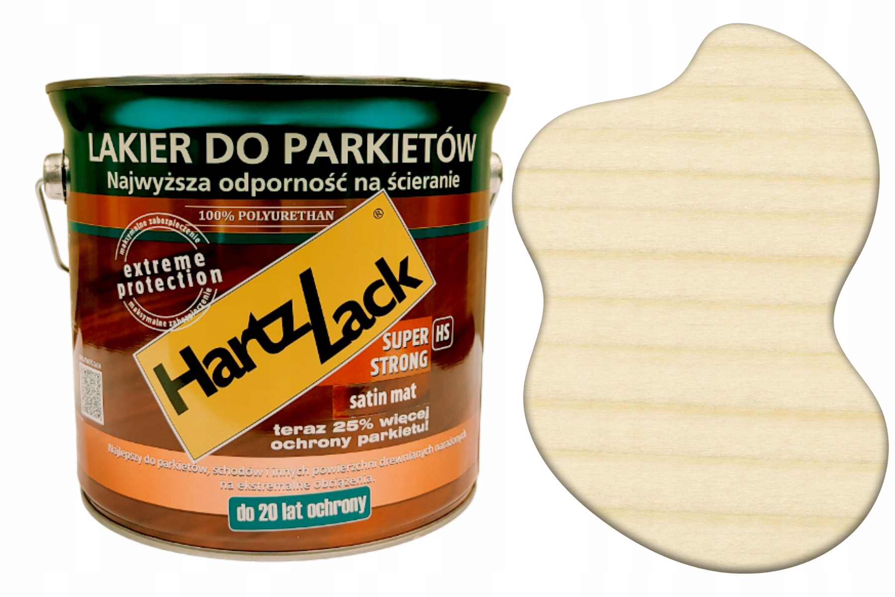 HartzLack Hs Lakier Do Parkietu Bezbarwny Satin Mat Mocny Bezbarwny 3L