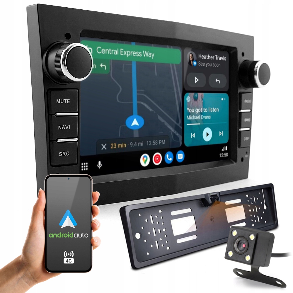 Rádio 4GB Ram Opel 7" LCD Gps navigácia Android Auto WiFi Gsm 4G Kamera