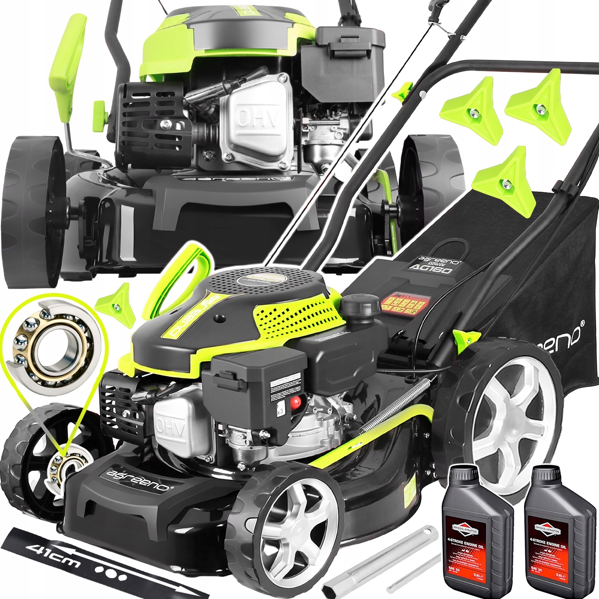 Kosiarka Spalinowa z Napędem Samojezdna Mocna Agreeno 2,1KW Z Koszem AG160