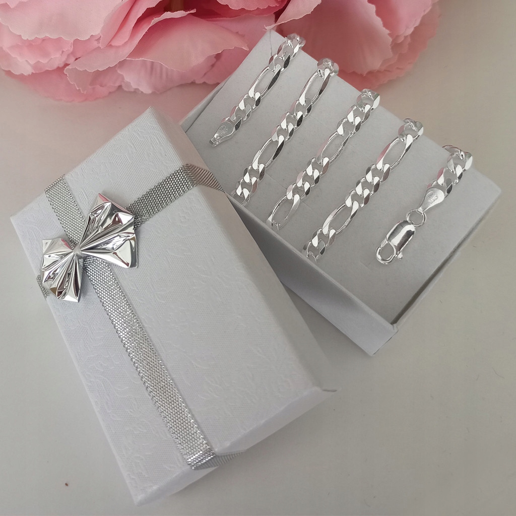 Łańcuszek srebrny figaro 50cm 5.7mm 925 Materiał srebro