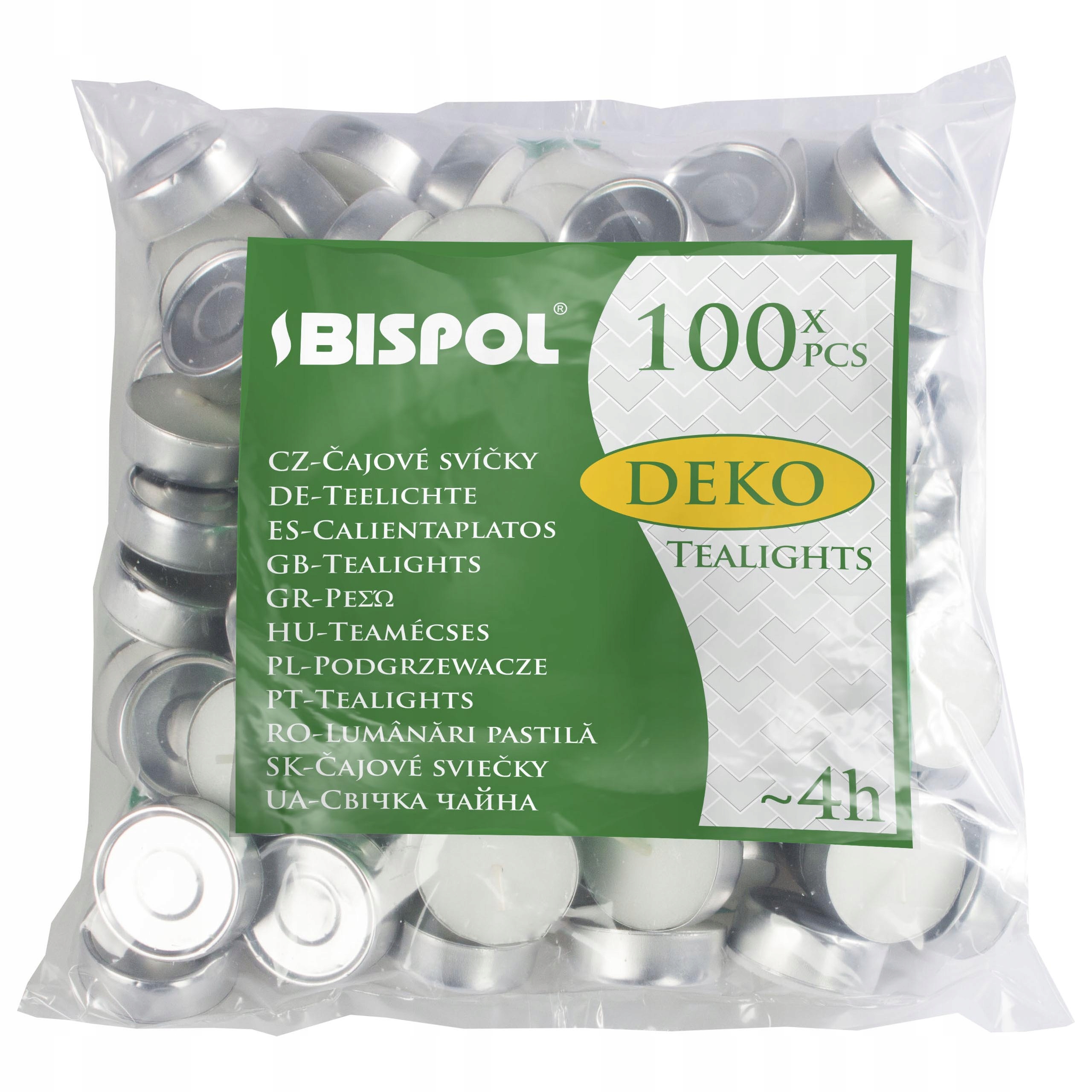 

Świeca Tealight Podgrzewacze 100 szt świeczka 4 h