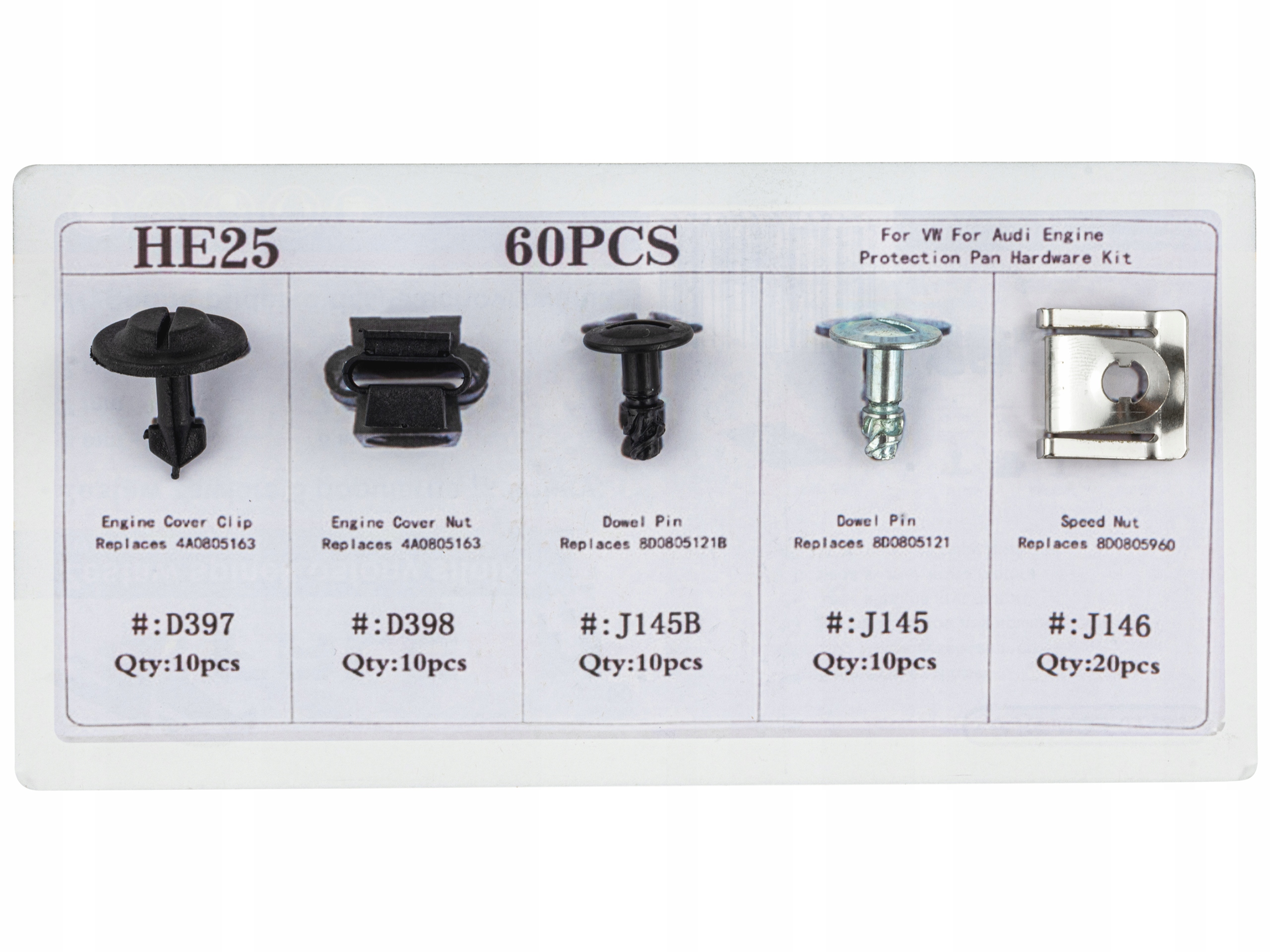 ZESTAW SPINEK ŚRUB OSŁONY SILNIKA DO VW AUDI SKODA SEAT BLASZKI POD WK 60EL Producent części Falcon