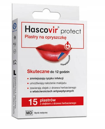 Hascovir Protect plastry na opryszczkę 15 szt.