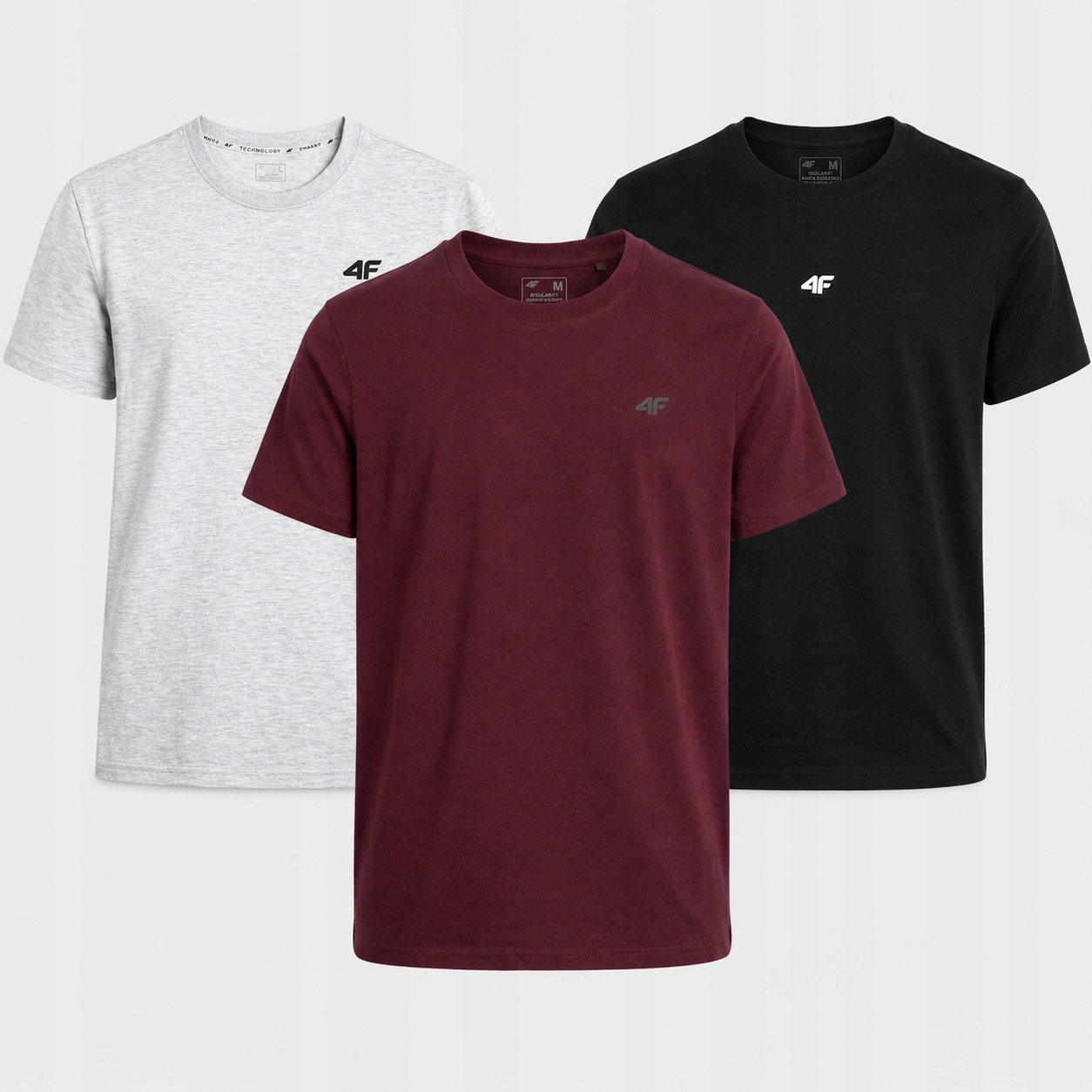 Komplet Koszulek Męskich 4F Zestaw T-shirt 3PAK M