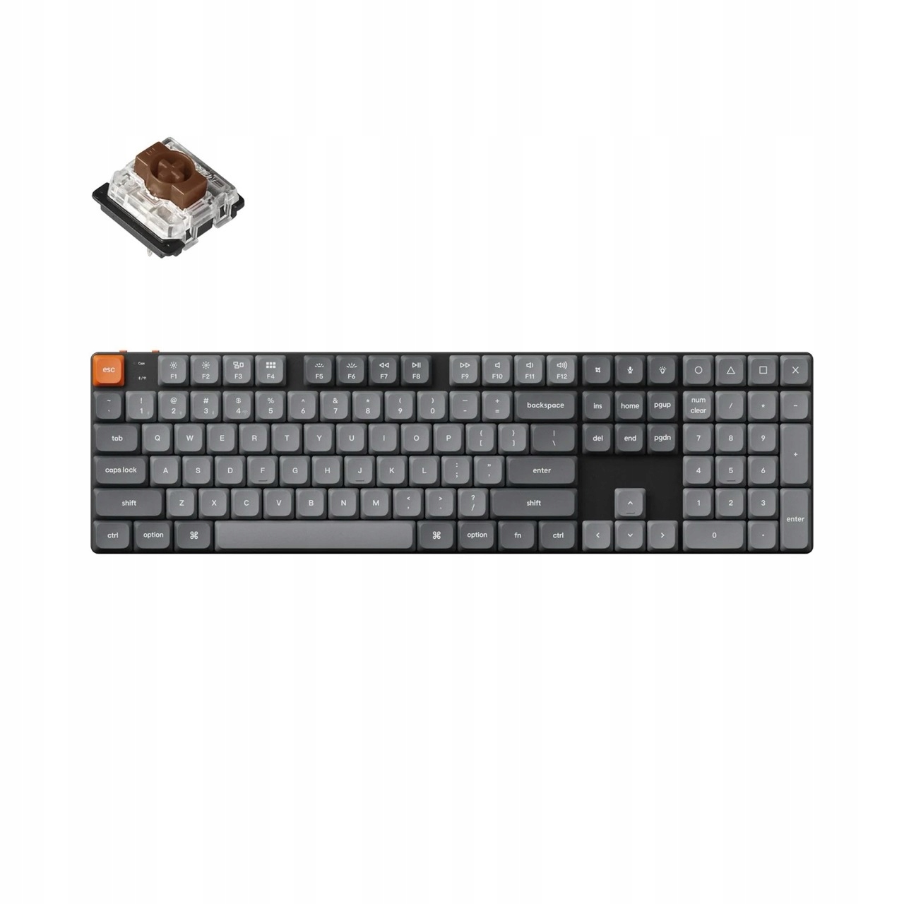 Keychron K5 Max Qmk Bezdrôtová mechanická klávesnica Low Profile 100 %
