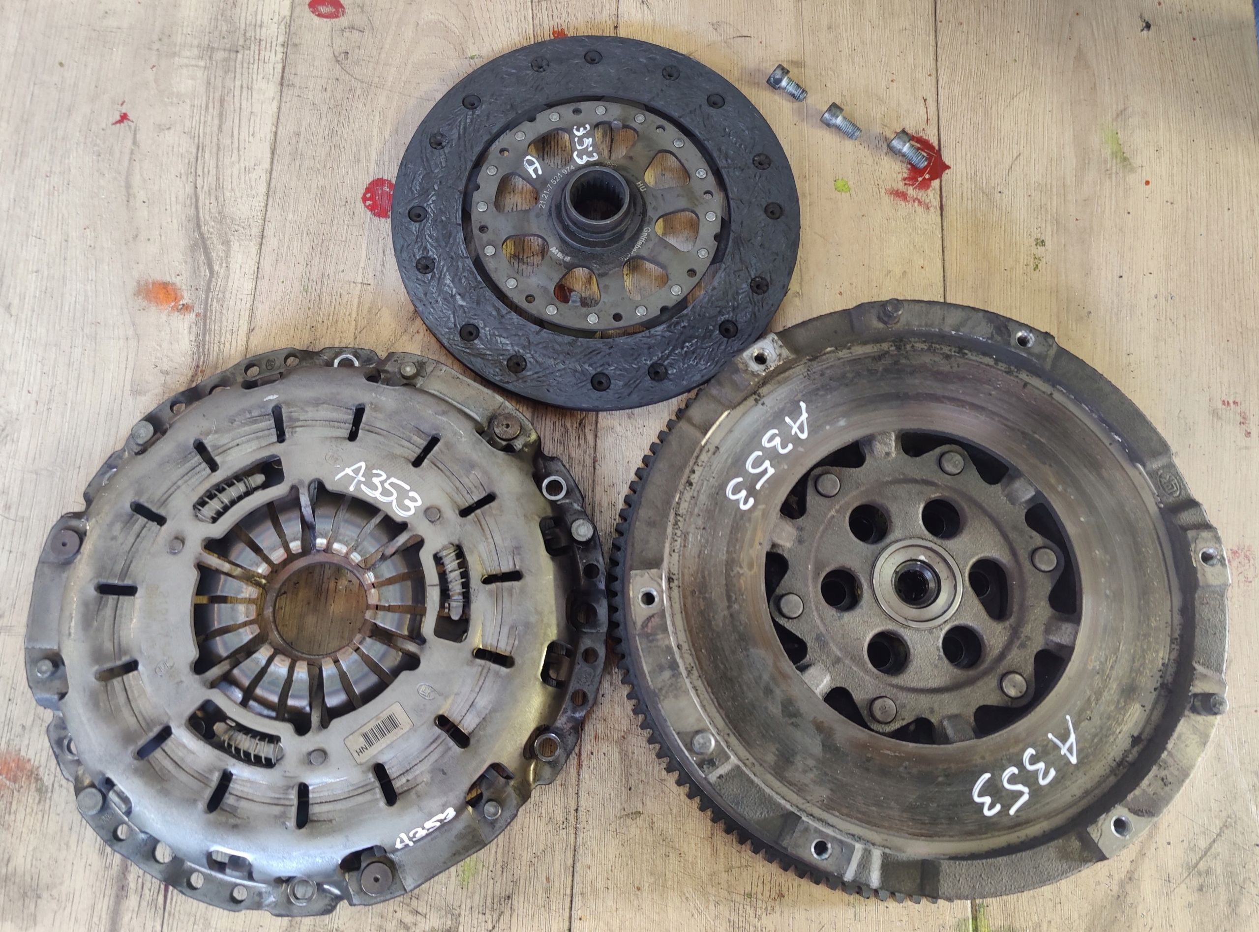 BMW E60 3.0 N52B30 VOLANO USATO 7541150 disco 7524974 di pressione A353