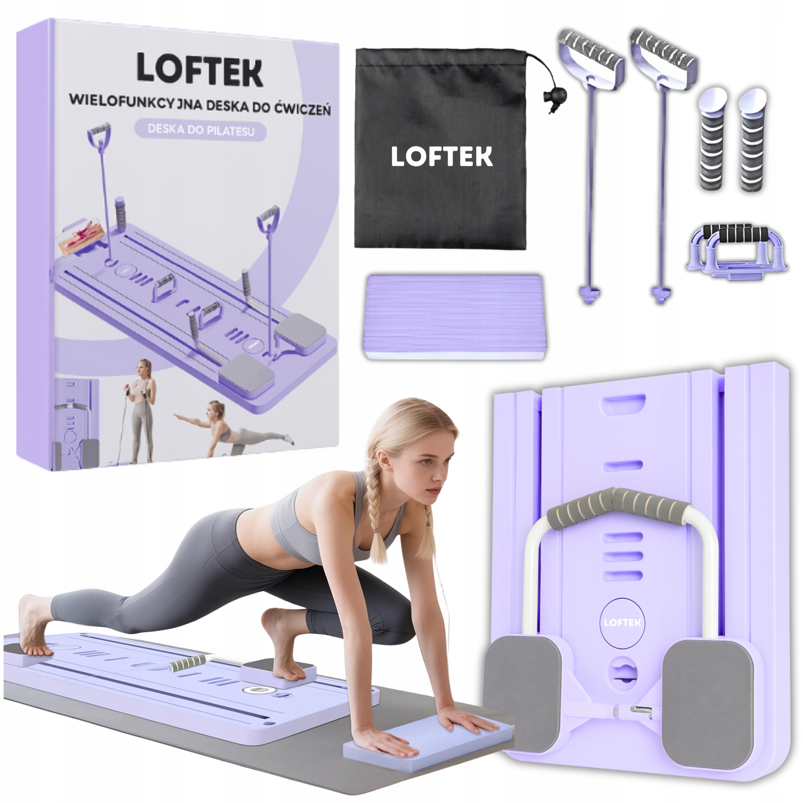 Deska Do Pilatesu Ćwiczeń Jogi Brzucha Nóg Wielofunkcyjna Pomysł