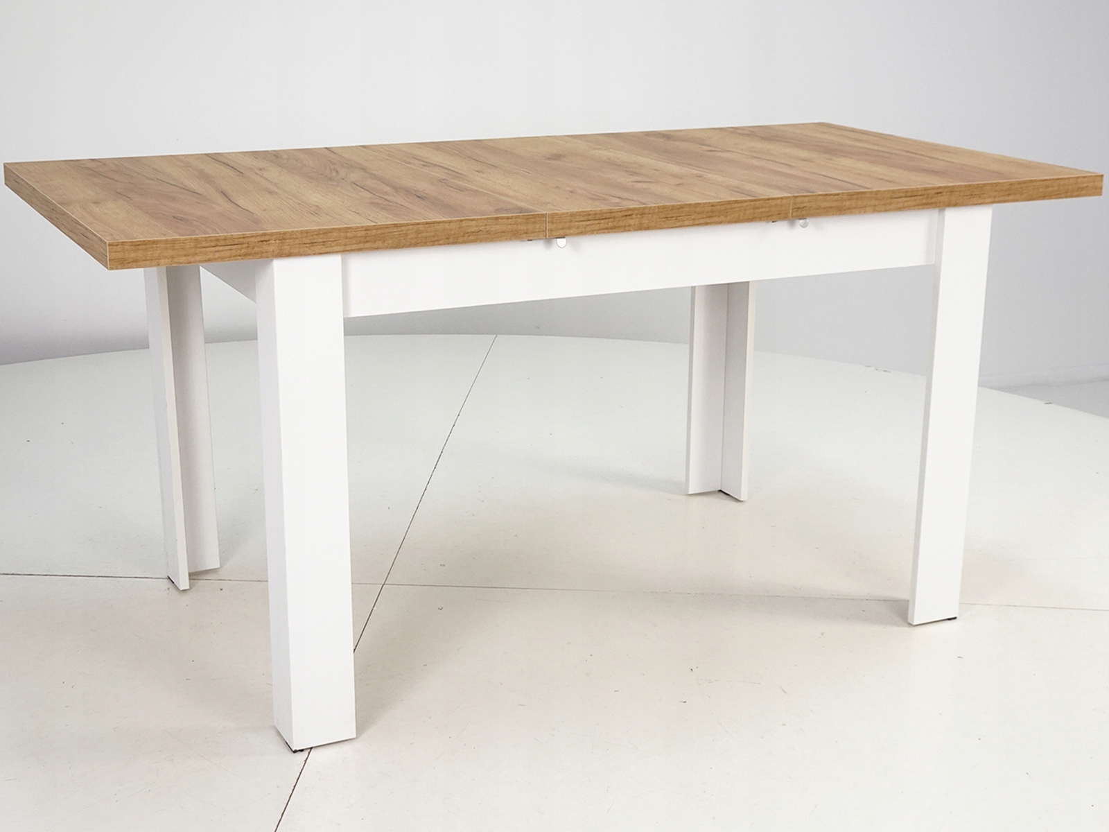 4 SKANDYNAWSKIE krzesła i BIAŁY ROZKŁADANY STÓŁ Kolor korpusu krzesła buk jasny