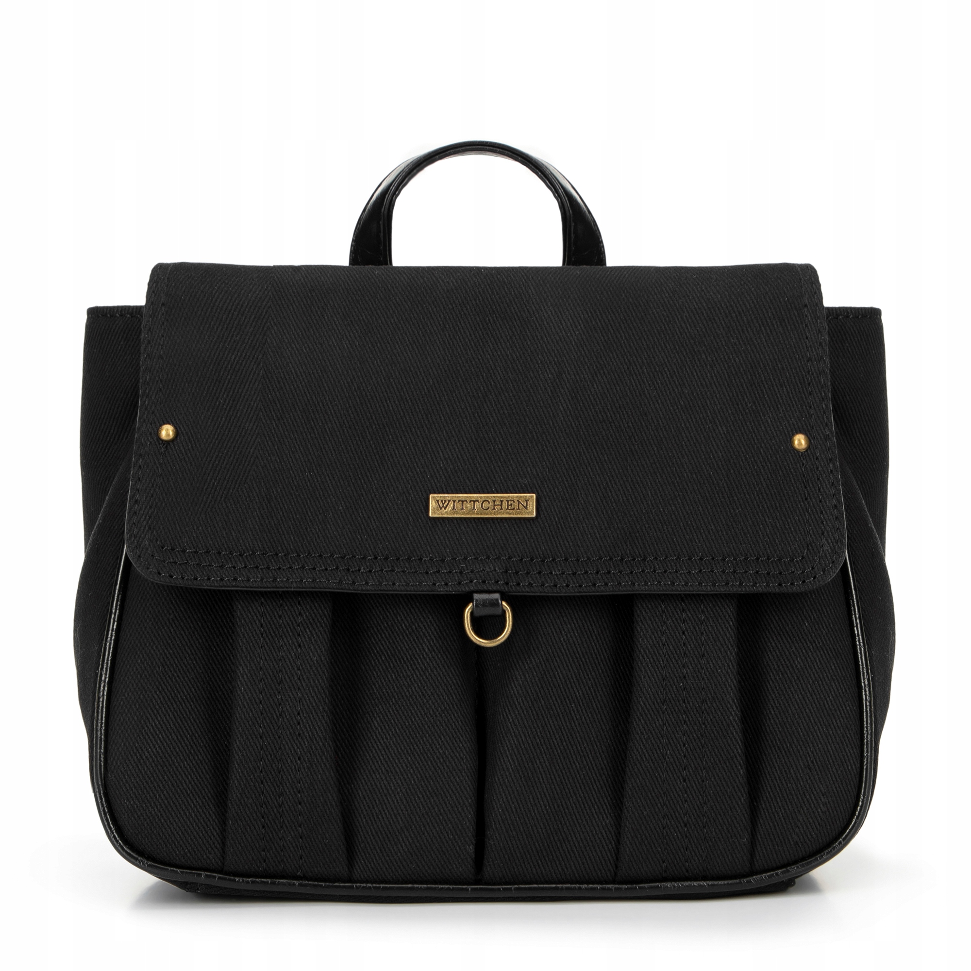 Černý dámský mini batoh Wittchen Young 100-4Y-441-1 s klopou a kapsami