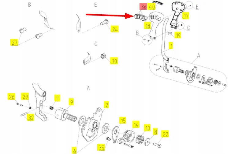 101511529 Przełącznik góra-dół Marka maszyny Inna