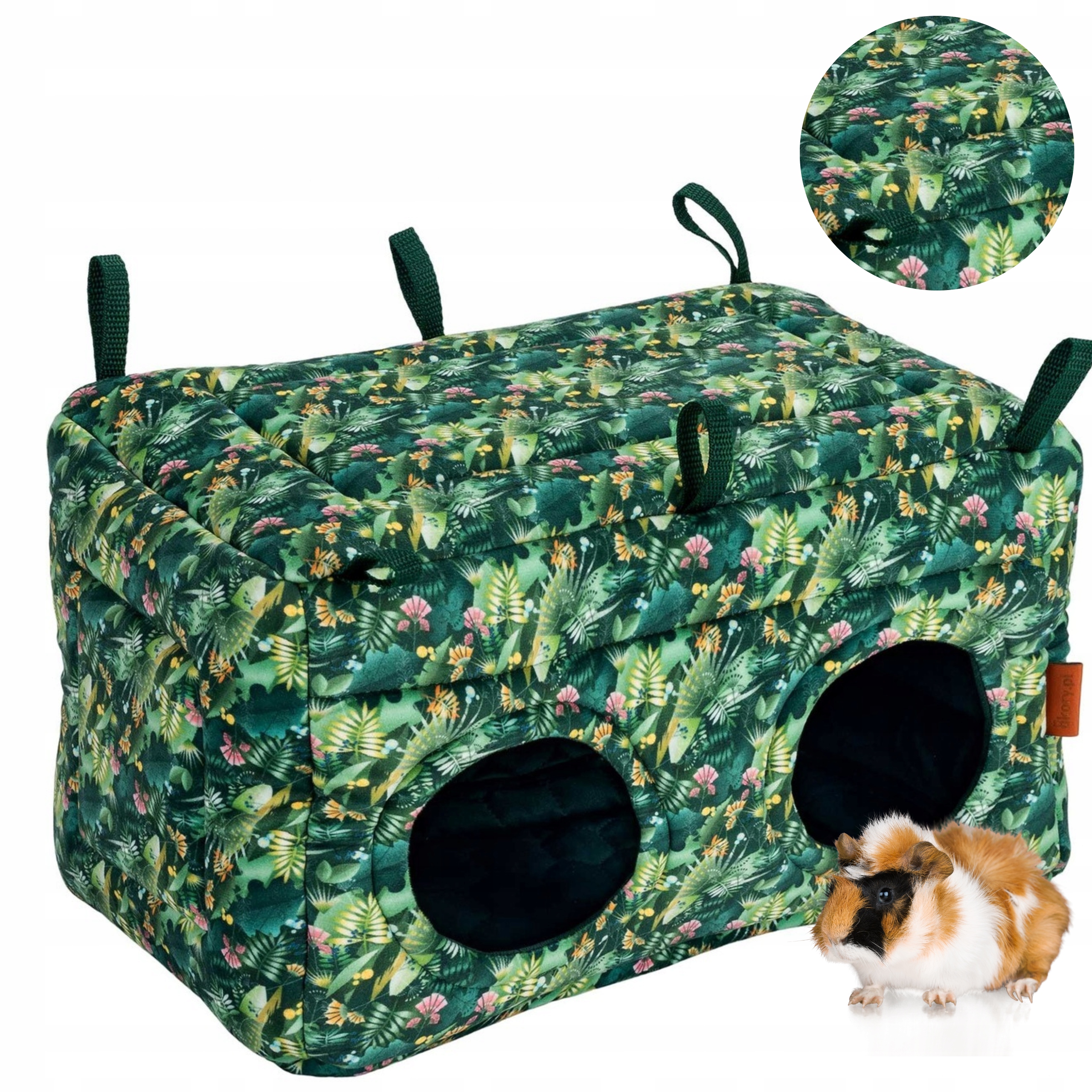 Závěsný Domeček Dvě Vchody pro prasátka Hlodavci Činčily Fretky 34x22cm