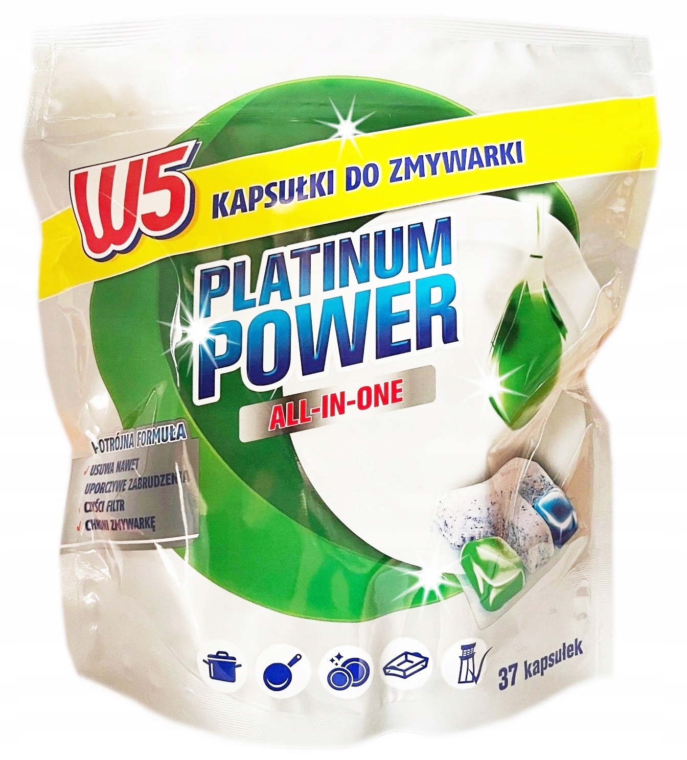 

Kapsułki Do Zmywarki W5 All In One Platinum 37 szt