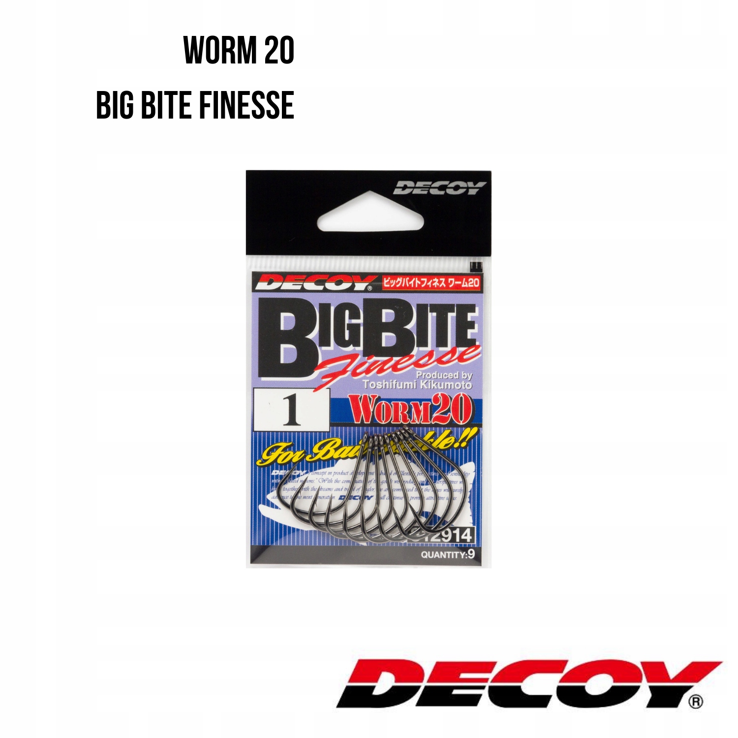Haczyk Decoy Worm20 BigBite Finesse #1 (9 szt)