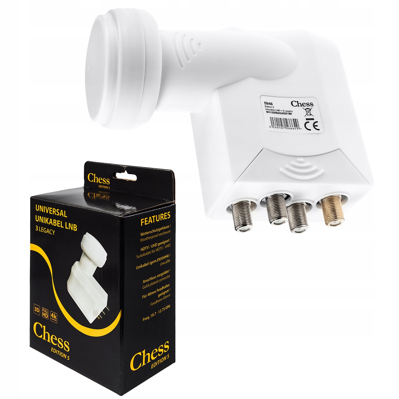 Konvertor 4K Unicable pre 7 dekodérov Chess 5 Edition 3 Legacy 3D Full Hd