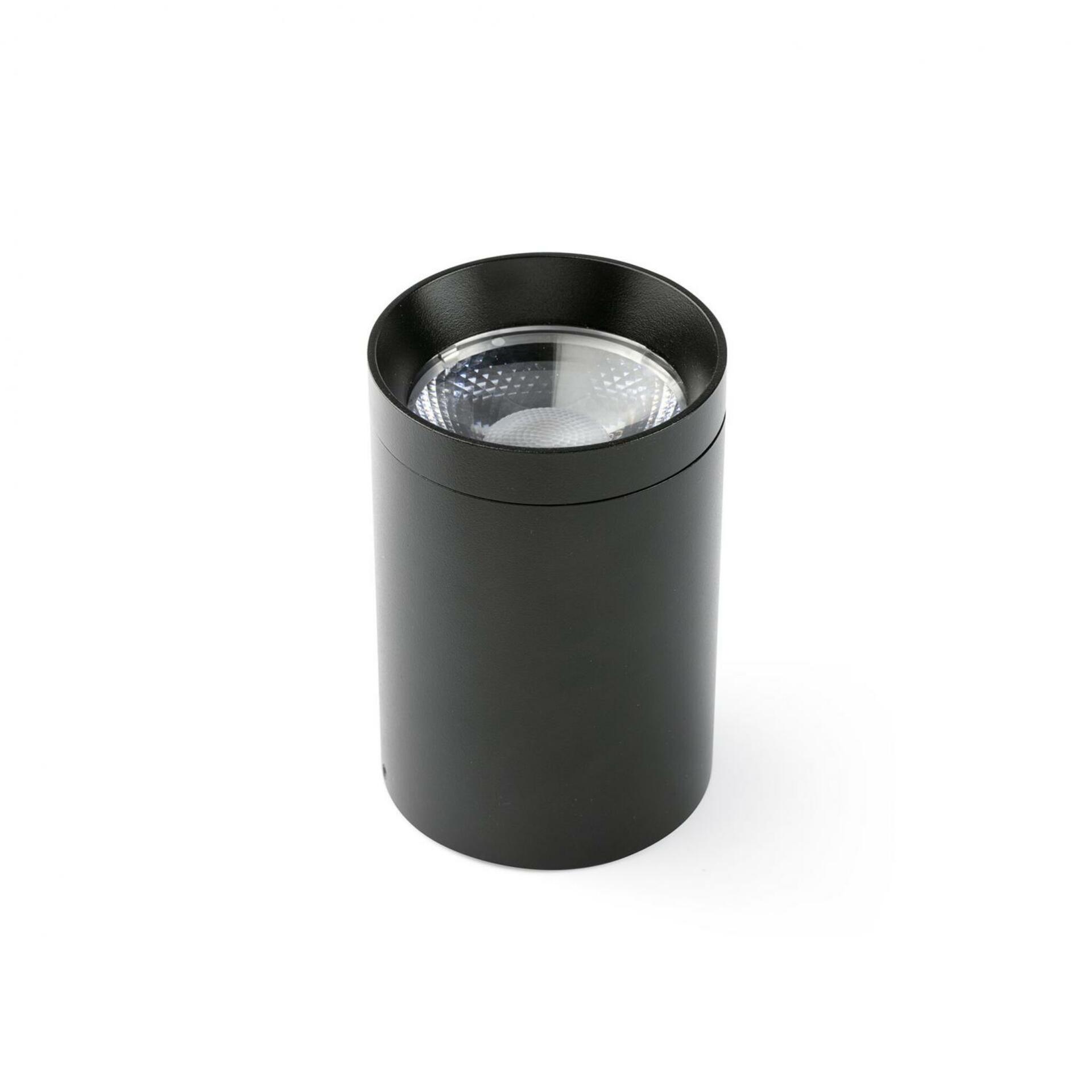 Faro Puk 76 čierne stropné svietidlo, 7W, IP65, 3000K, 30 °, Led