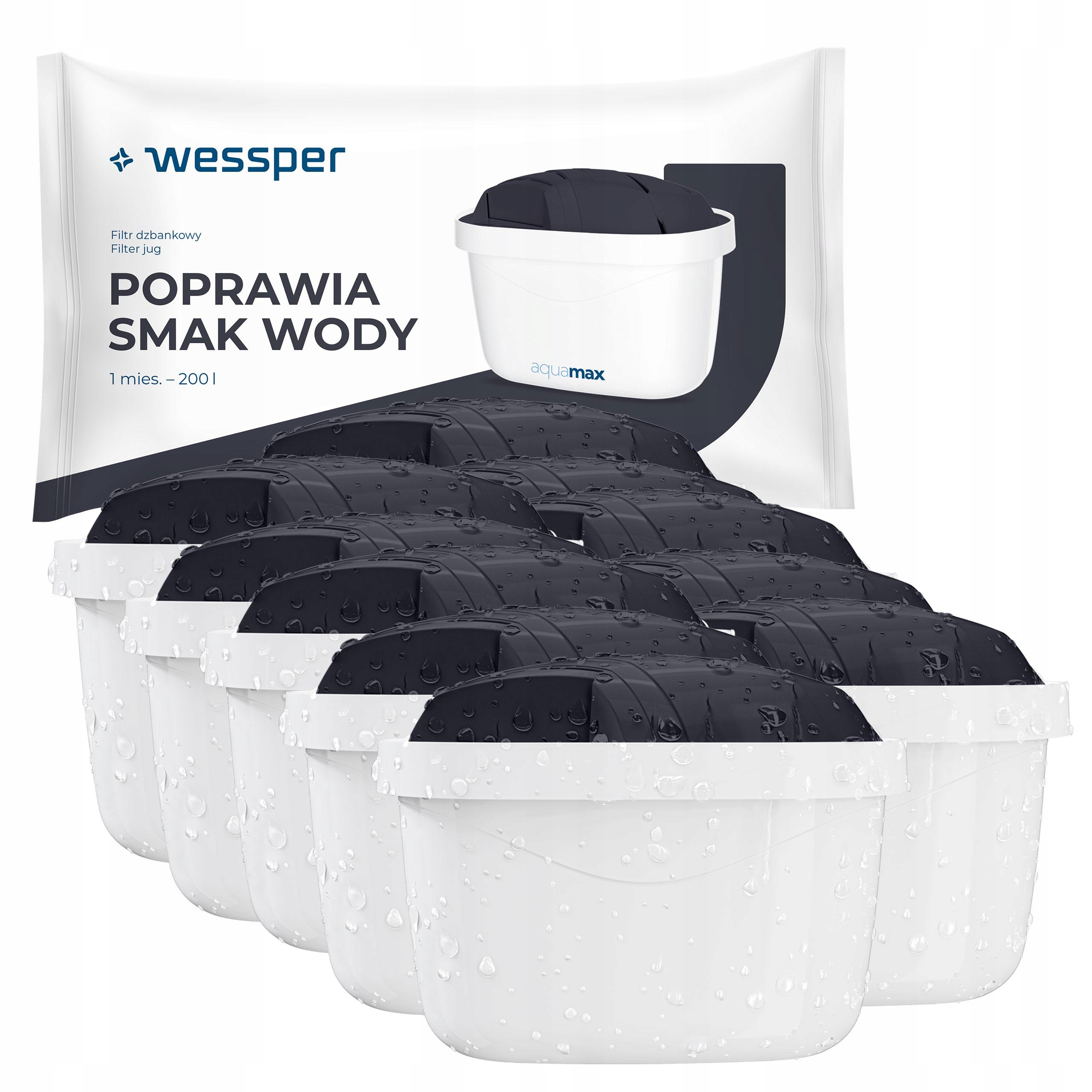 Filtr wody Wessper Sport do dzbanek filtrujący szklany Dafi zamiennik 10x