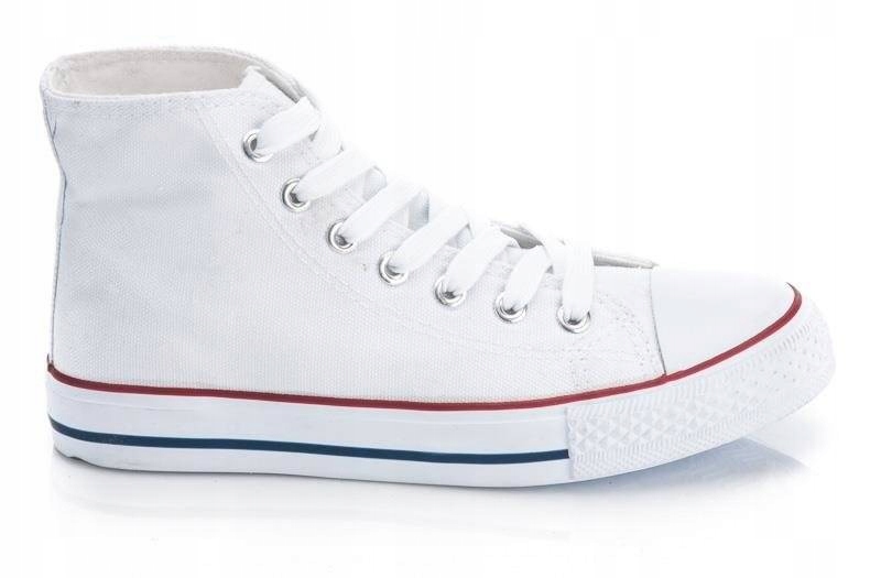 

Białe Wysokie Trampki Tenisówki Damskie 41