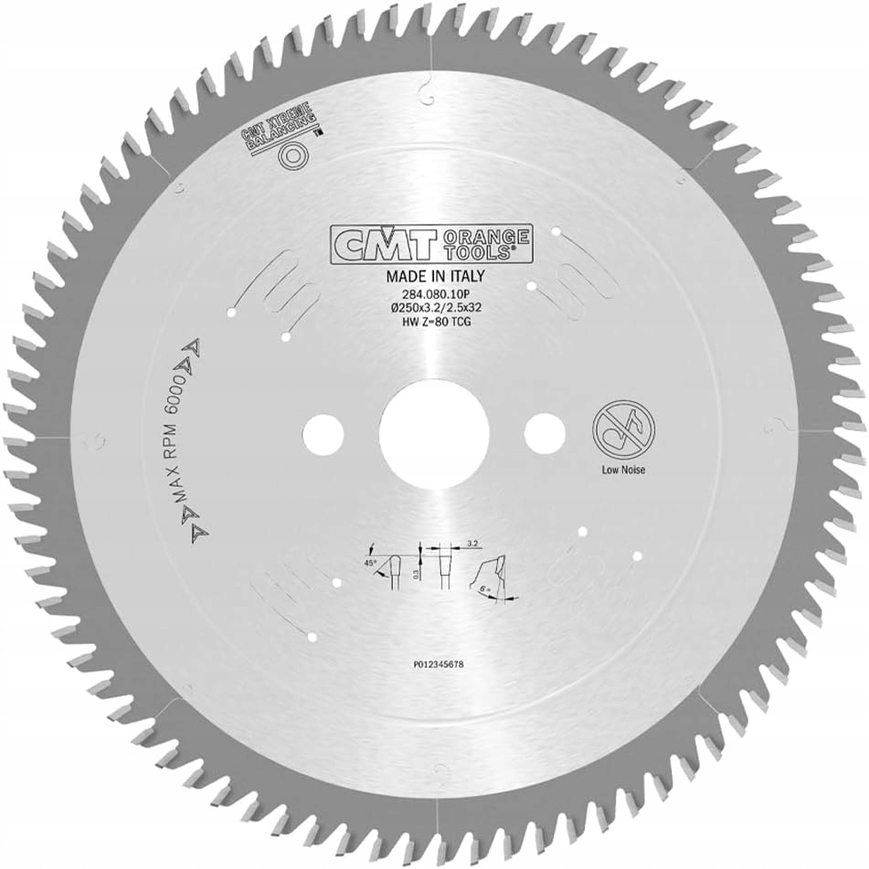 Cmt Piła do Aluminium mosiądz Pcv 250x32x80Z