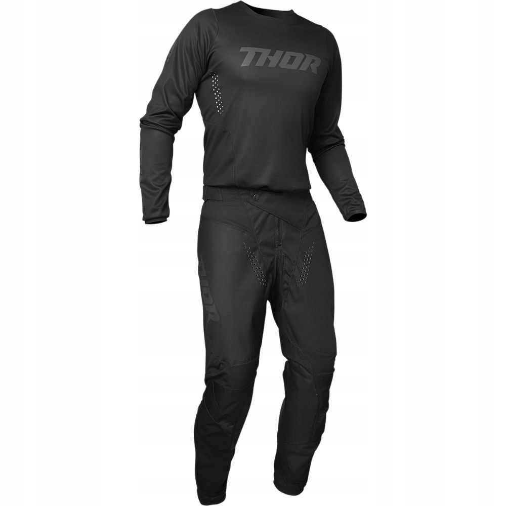 KOMPLET CROSOWY ATV THOR PULSE BLACKOUT CZARNY 36/ XL