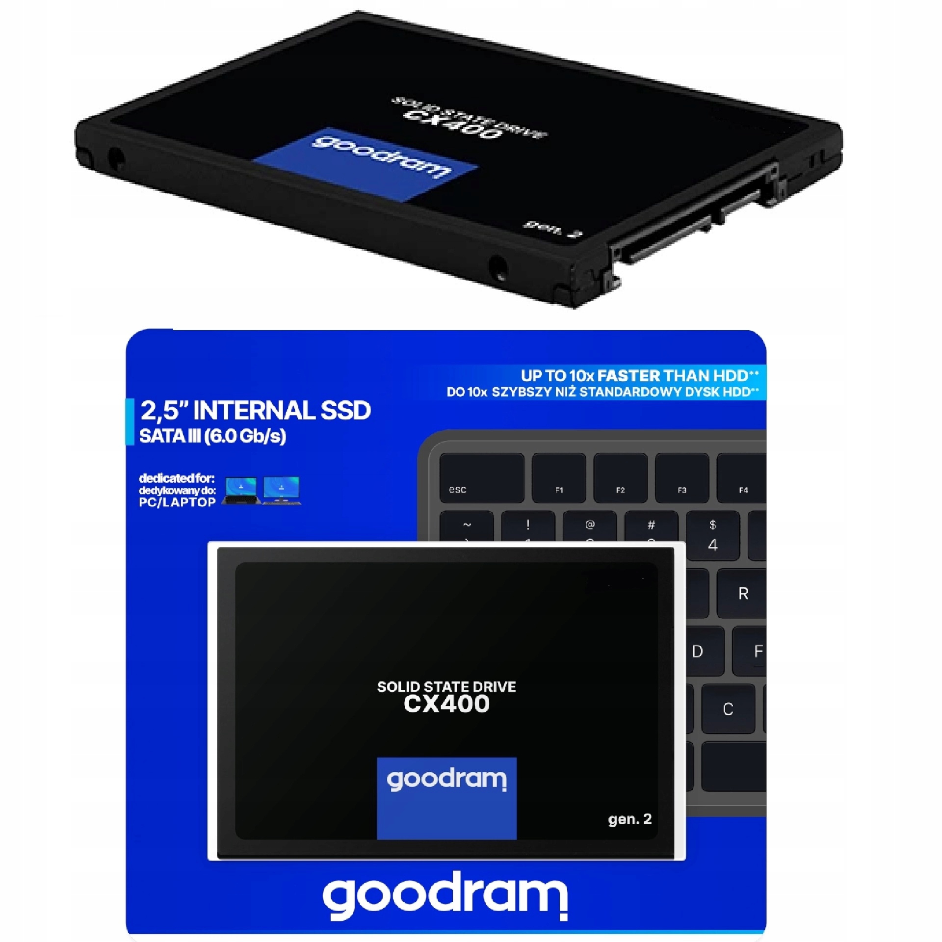 Ssd 1TB dysk GoodRam Sata CX400 rejestrator komputer Aio SSDPR-CX400-01T-G2