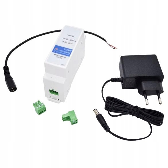 USR-DR302 konwerter RS485 Ethernet DIN-rail zasilacz