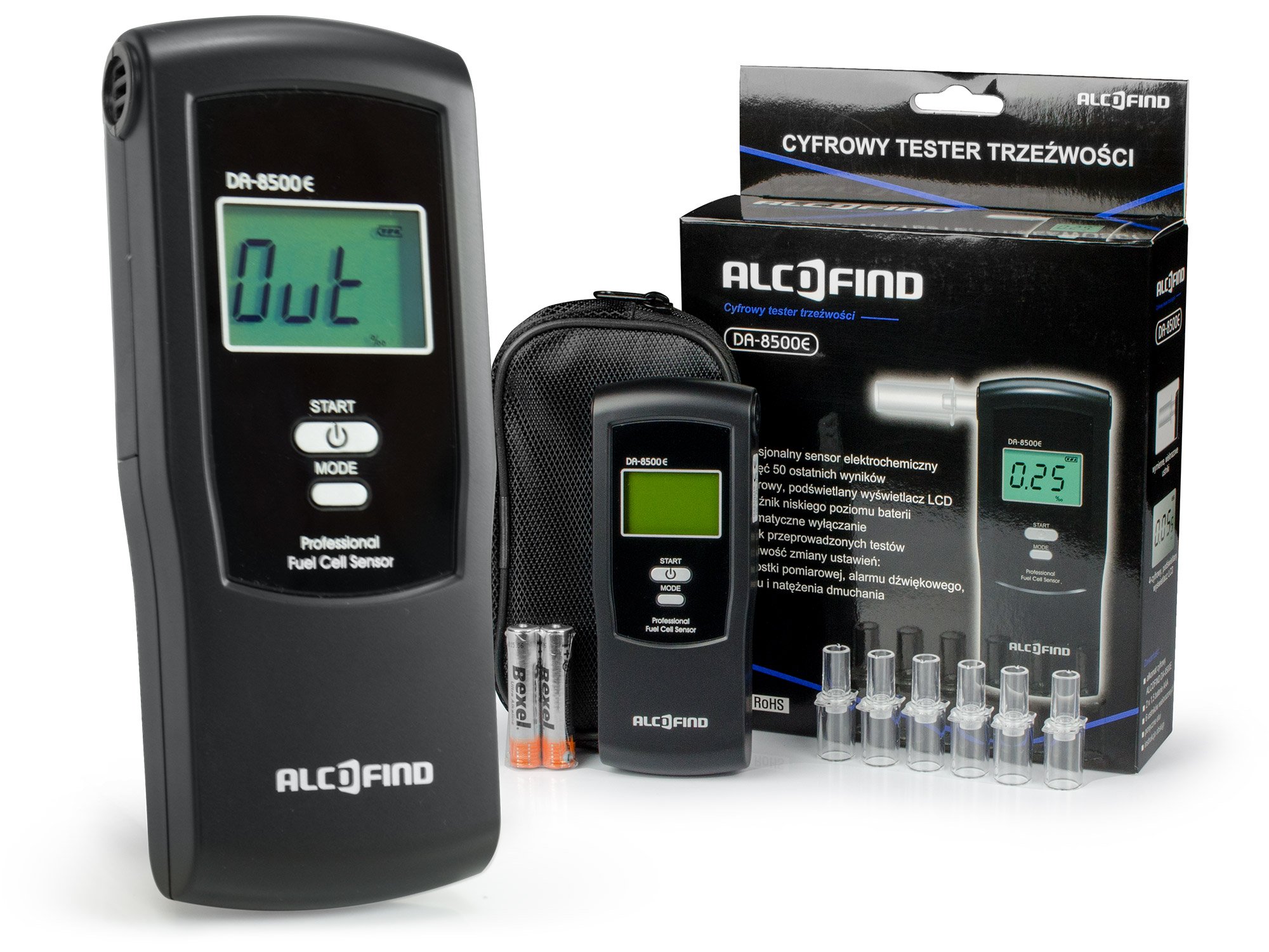 ALKOMAT ELEKTROCHEMICZNY OSOBISTY +100 USTNIKÓW WYŚWIETLACZ LED Marka Inna