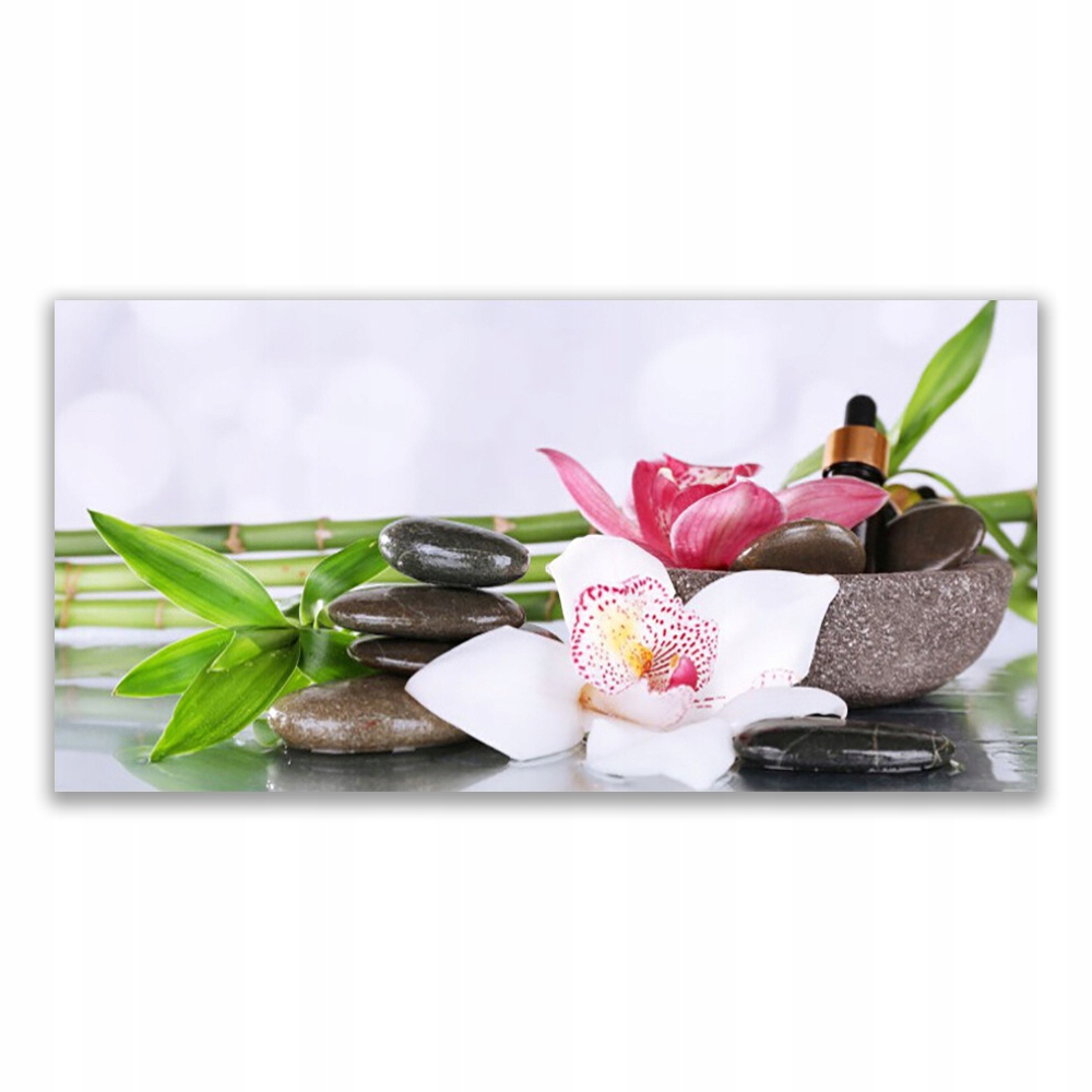 

Obraz akryl ścienny 120x60 Storczyk Kwiaty Bambus