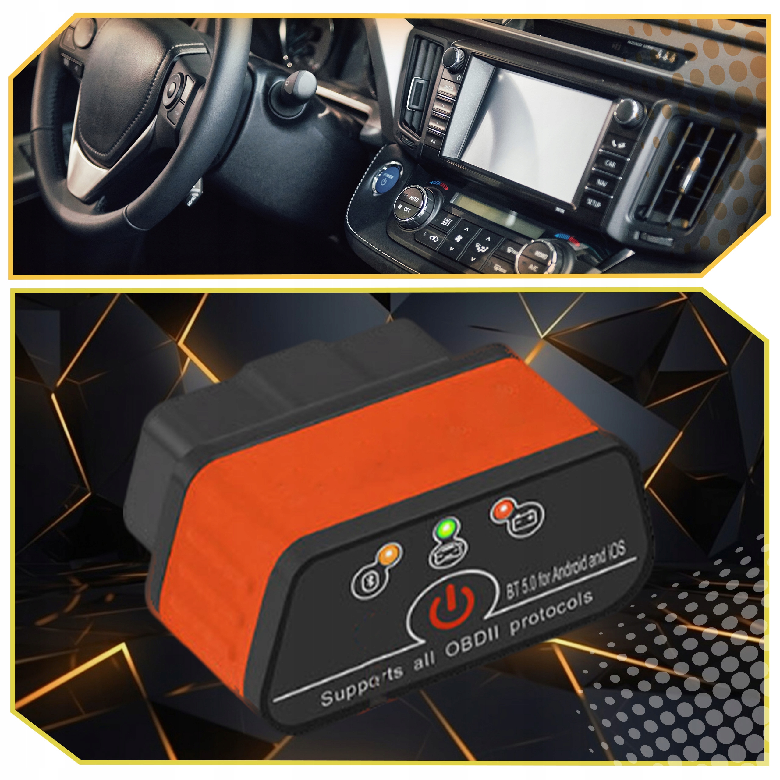 INTERFEJS DIAGNOSTYCZNY ELM327 OBD2 Android/iOS Bluetooth 5.0 Kod producenta Interfejs diagnostyczny iCar2 ELM327