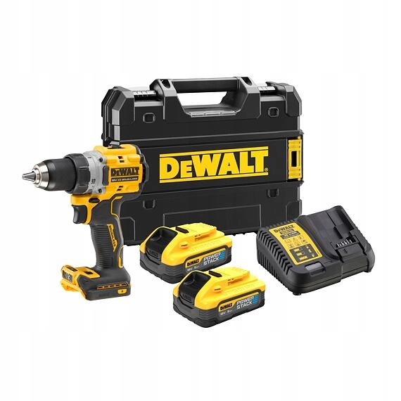 DeWalt DCD800H2T aku bezuhlíková vrtačka 18V/2*5Ah PowerStack, 90Nm, kufr T
