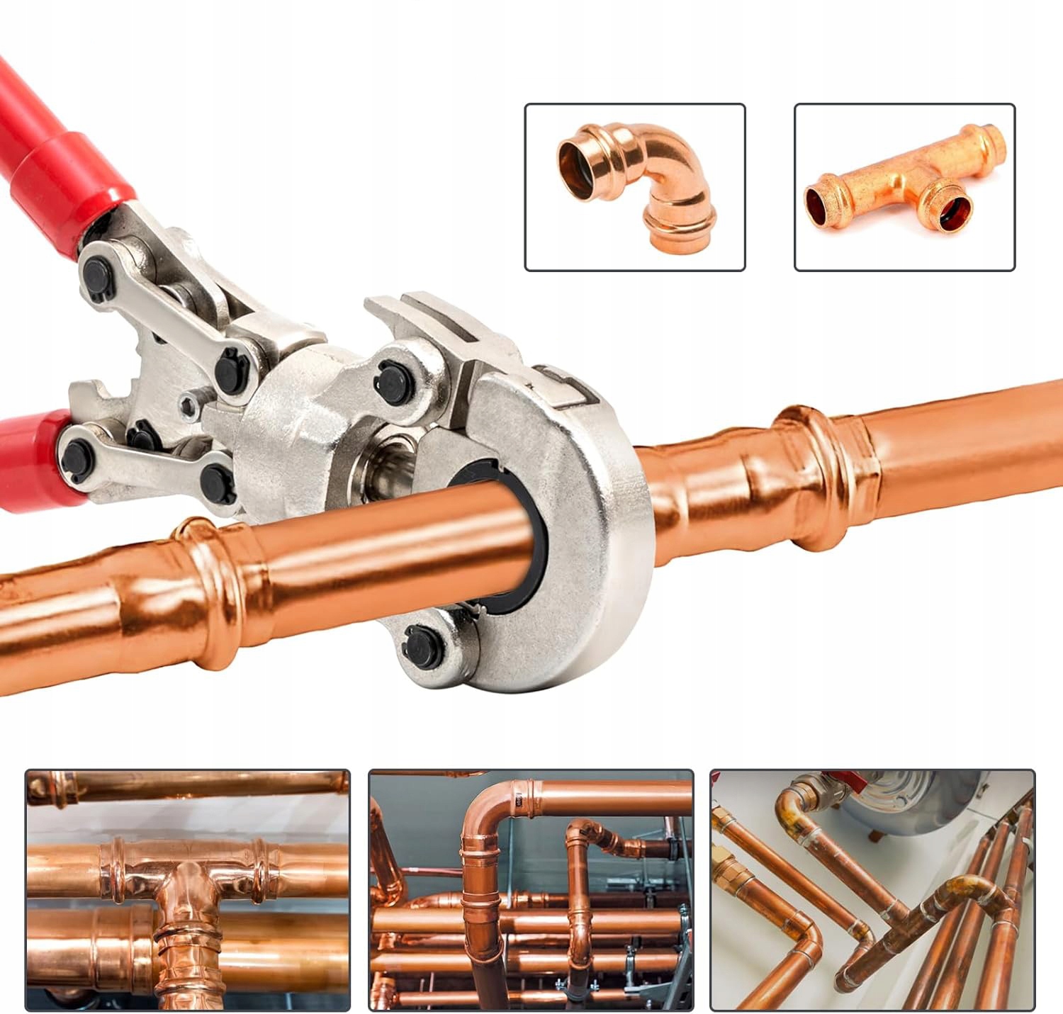 ZACISKARKA DO RUR PEX-AL-PEX PRASA RĘCZNA 16 20 26 32 8 MATRYC TYP U V M TH Kod producenta SZCZYPCE ZACISKOWE 8 MATRYC 4 TH 4 U 16/20/32