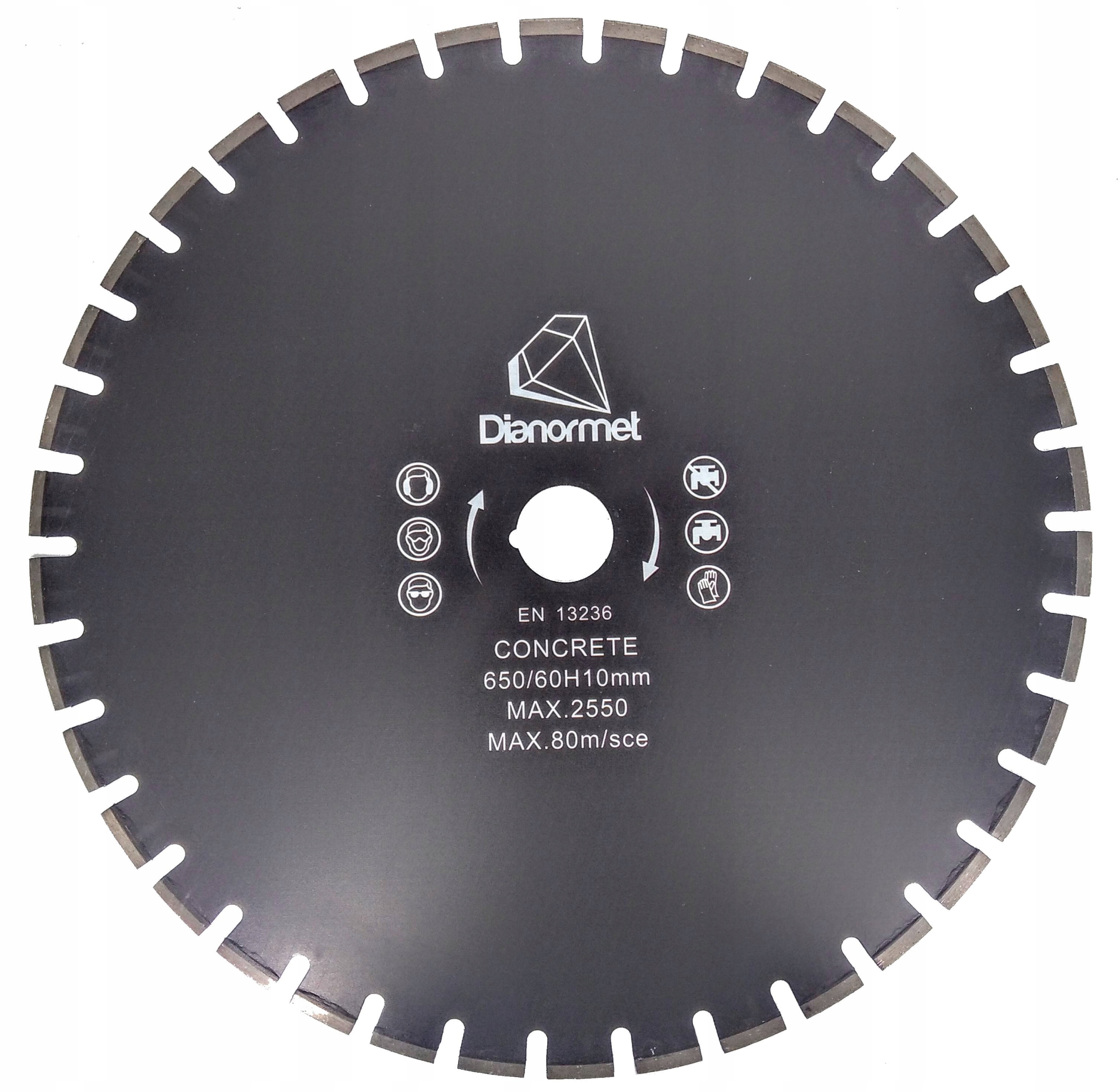 Tarcza diamentowa 650mm x 30mm do cięcia Silki Betonu Kostki Cegły