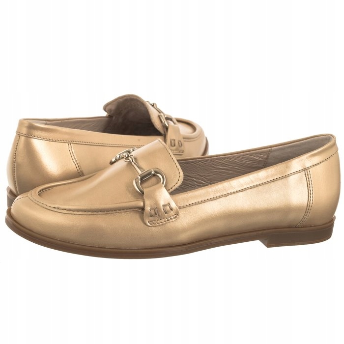 Dámské kožené boty Mokasíny Ryłko Zlaté 1MP90_X_ _2ST