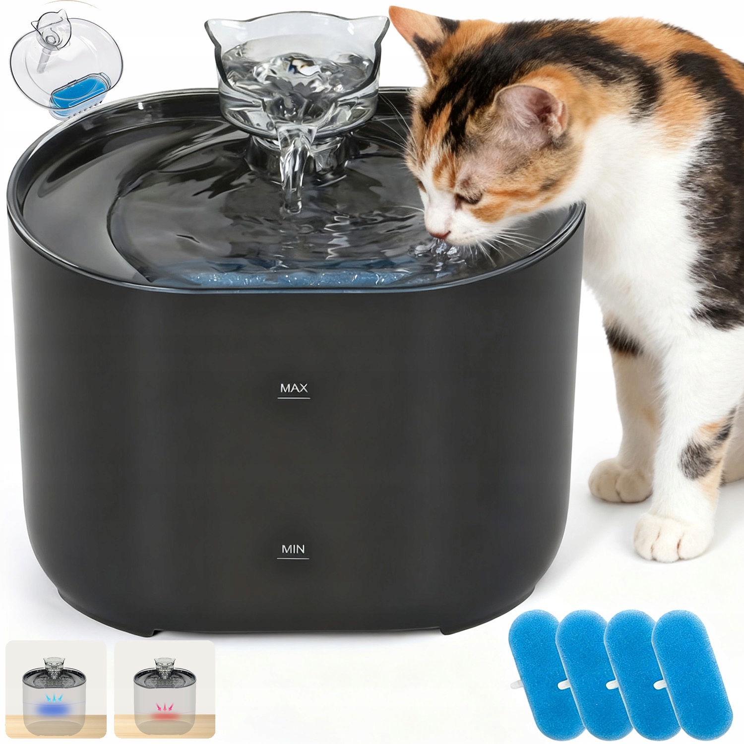 Levně Automatické Krmítko Pro Psa Kočku Fontána Vodní Krmítko Filtry Miska Na Vodu