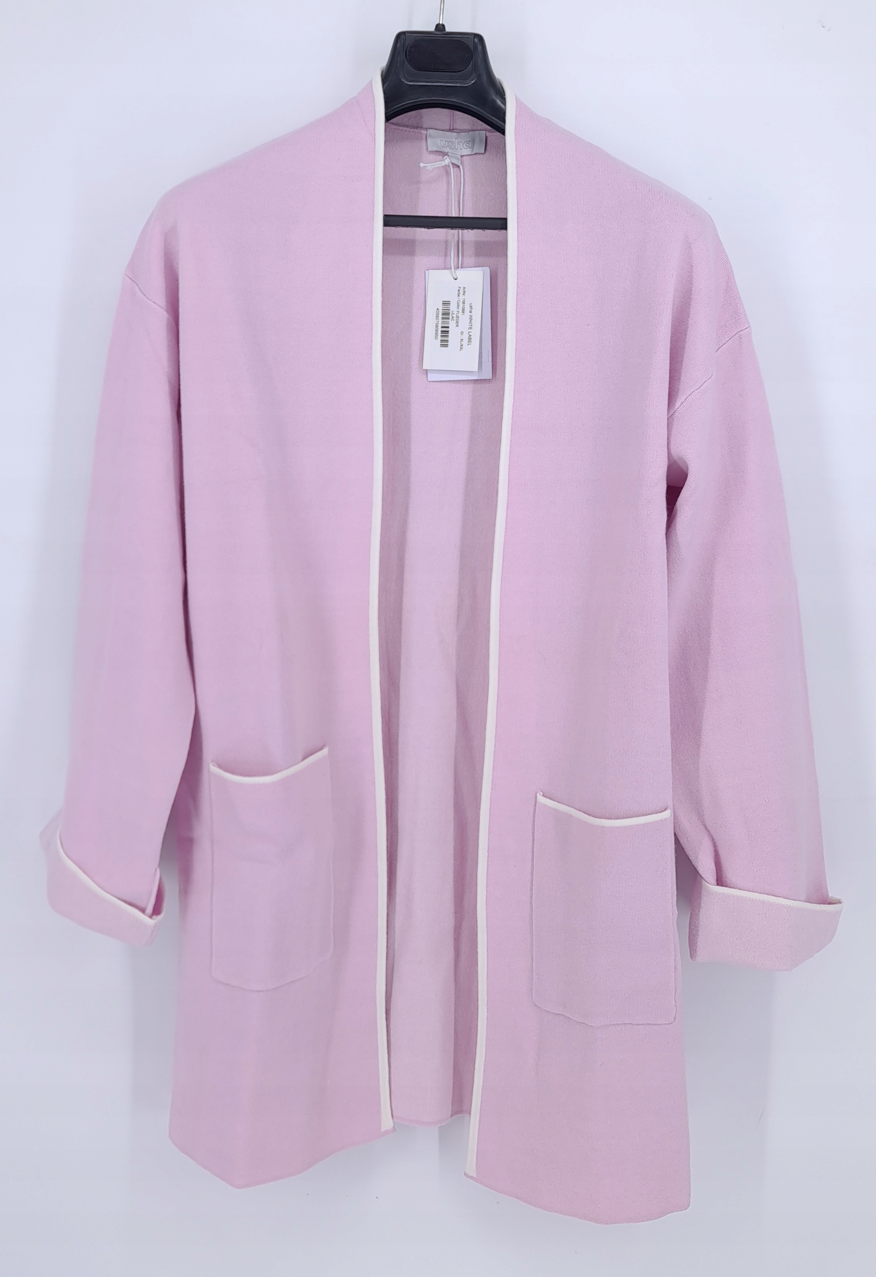 Kardiganový svetr pudr růžový Usha XL/XXL